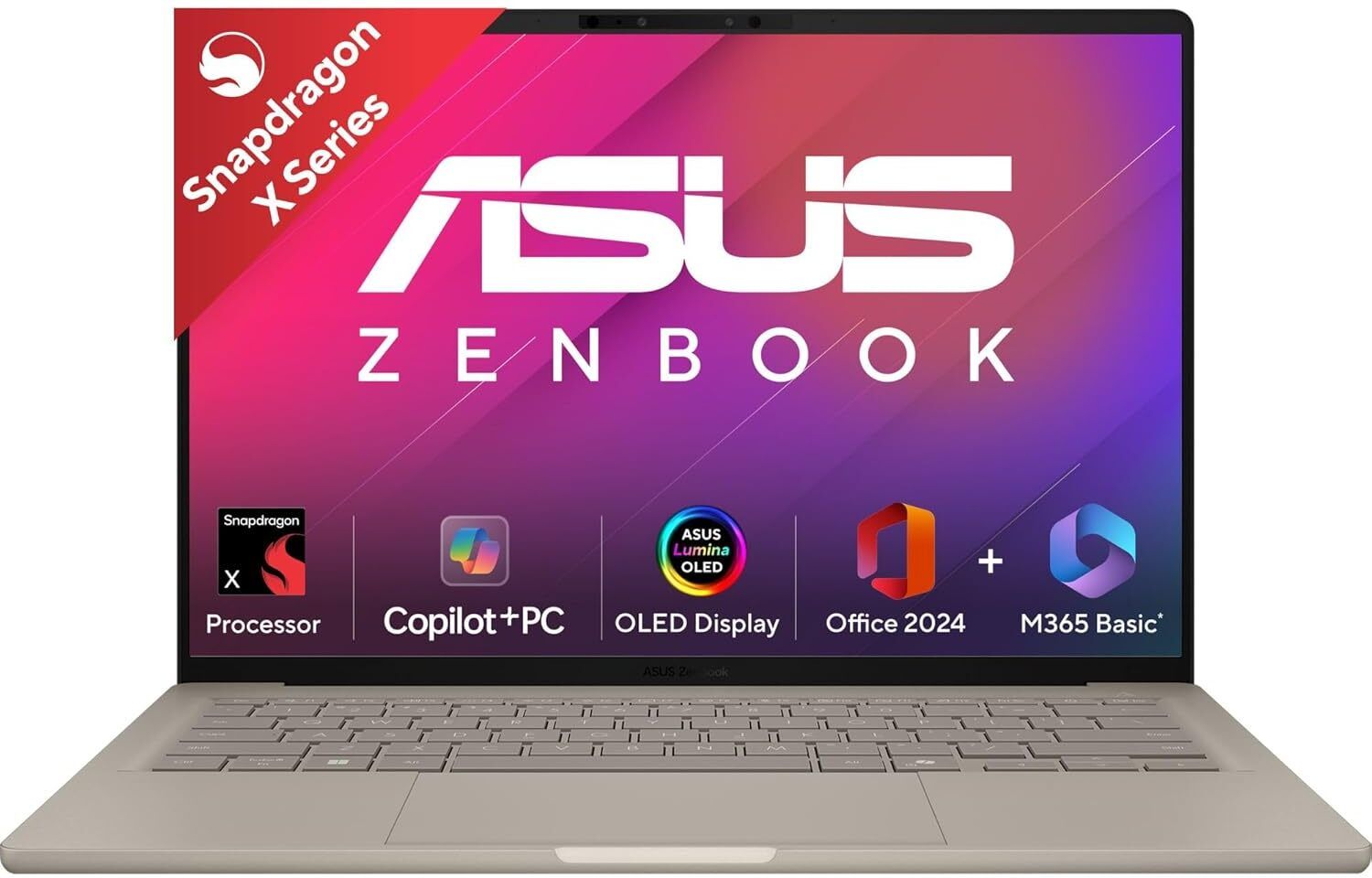 ASUS Zenbook A14 OLED (2026), MSO 2024 + M365 Basic, Metal Body, Backlit Keyboard, Snapdragon X - (16 GB/512 GB SSD/Windows 11 Home) UX3407QA-QD258WS Thin and Light Laptop-image-45