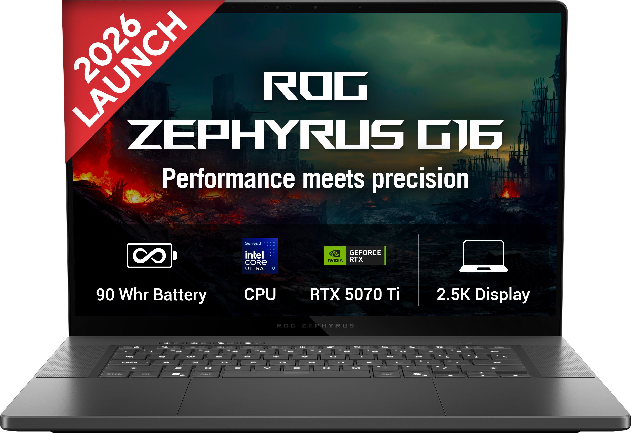 ASUS ROG Zephyrus G16 OLED (2026) Intel Core Ultra 9 386H - (32 GB/2 TB SSD/Windows 11 Home/12 GB Graphics/NVIDIA GeForce RTX 5070 Ti/240 Hz) GU606AR-TB039WS Gaming Laptop-image-13