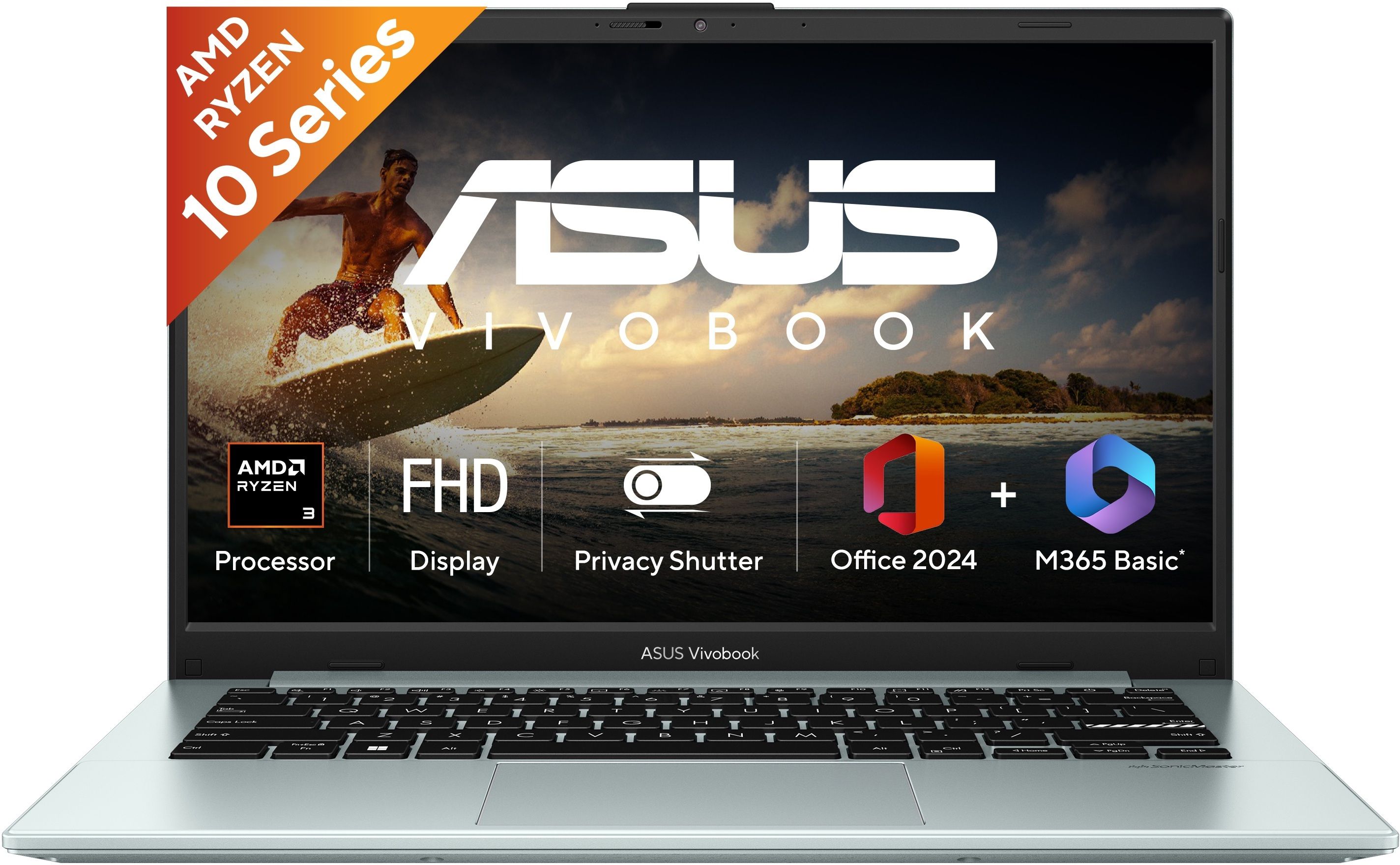 ASUS Vivobook Go 15 (2026) with Office 2024 + M365 Basic* AMD Ryzen 3 Quad Core 30 - (8 GB/256 GB SSD/Windows 11 Home) E1504FA-BQ5511WS Thin and Light Laptop-image-4