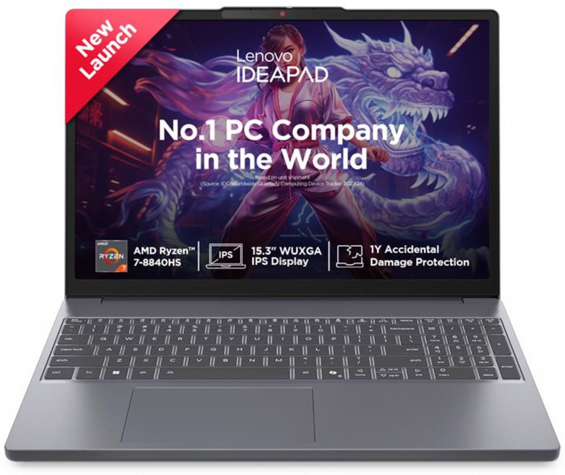 Lenovo AMD Ryzen 7 Octa Core - (8 GB/512 GB SSD/Windows 11 Home) IdeaPad Slim 3 15AHP10 Thin and Light Laptop