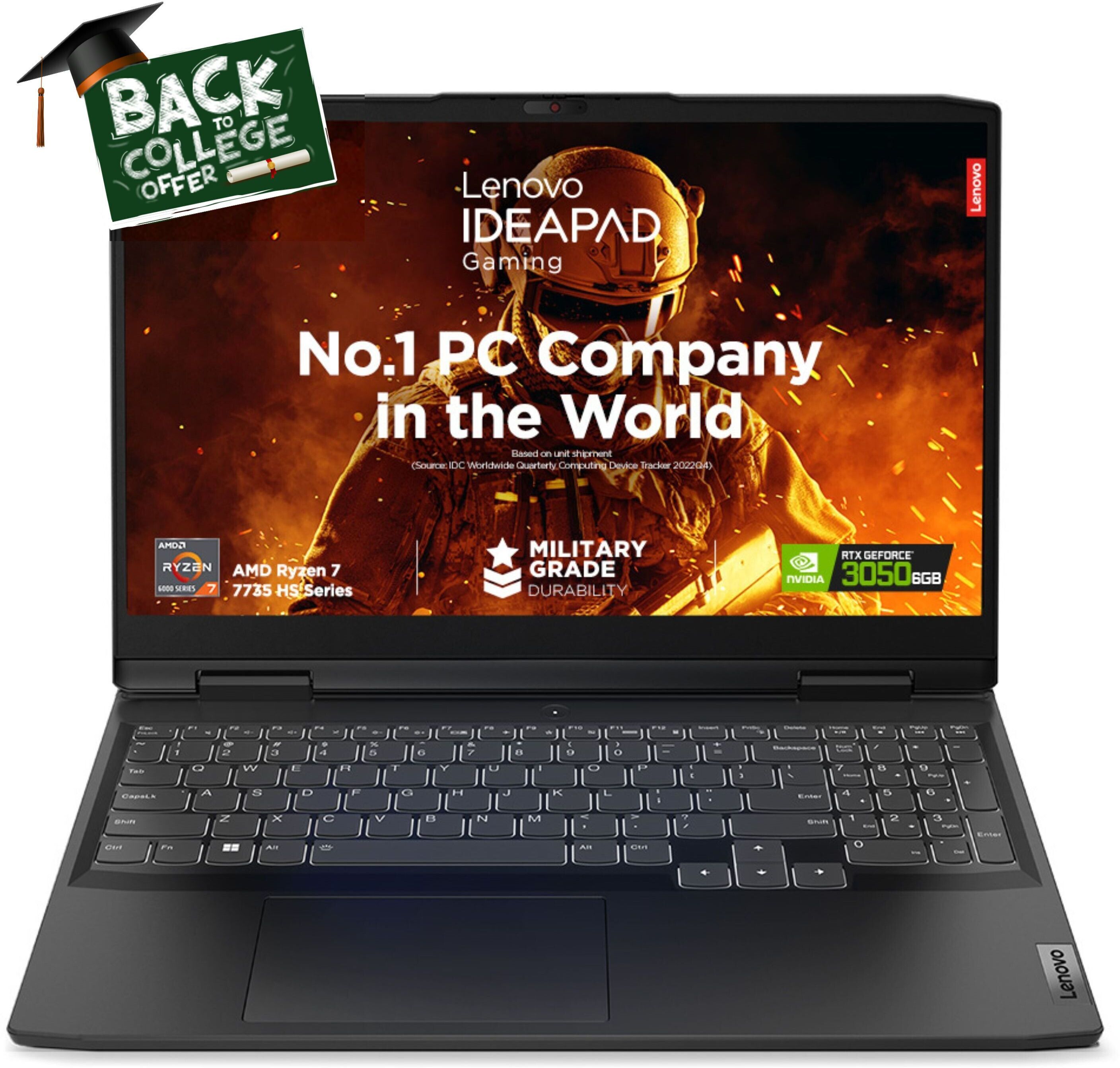 Lenovo IdeaPad Gaming 3 AMD Ryzen 7 Octa Core 7735HS - (16 GB/512 GB SSD/Windows 11 Home/6 GB Graphics/NVIDIA GeForce RTX 3050) 15ARH7 Gaming Laptop-image-34