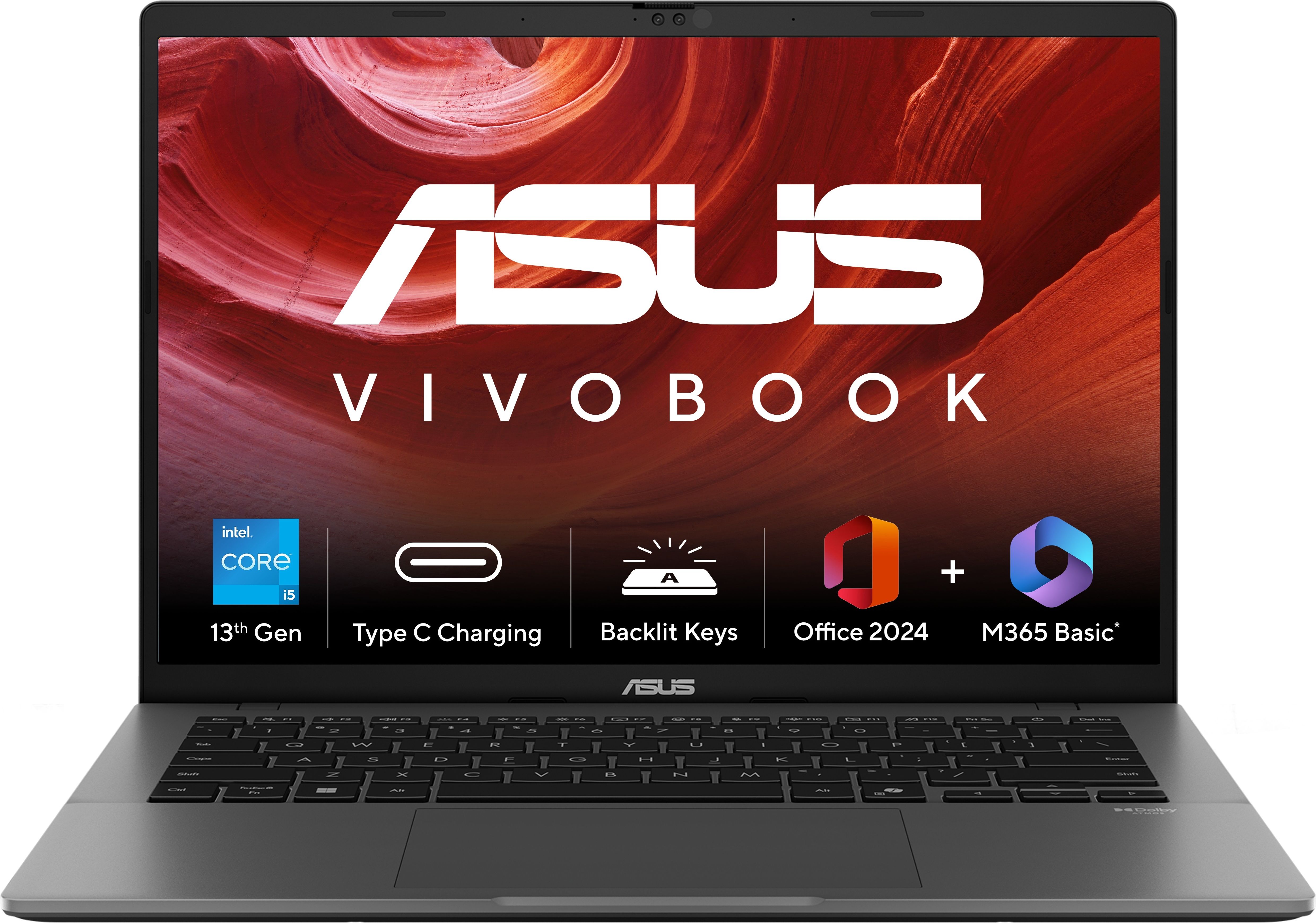 ASUS Vivobook S14 (2025) with Office 2024 + M365 Basic* Intel Core i5 13th Gen 13420H - (16 GB/512 GB SSD/Windows 11 Home) S3407VA-LY037WS Thin and Light Laptop-image-29