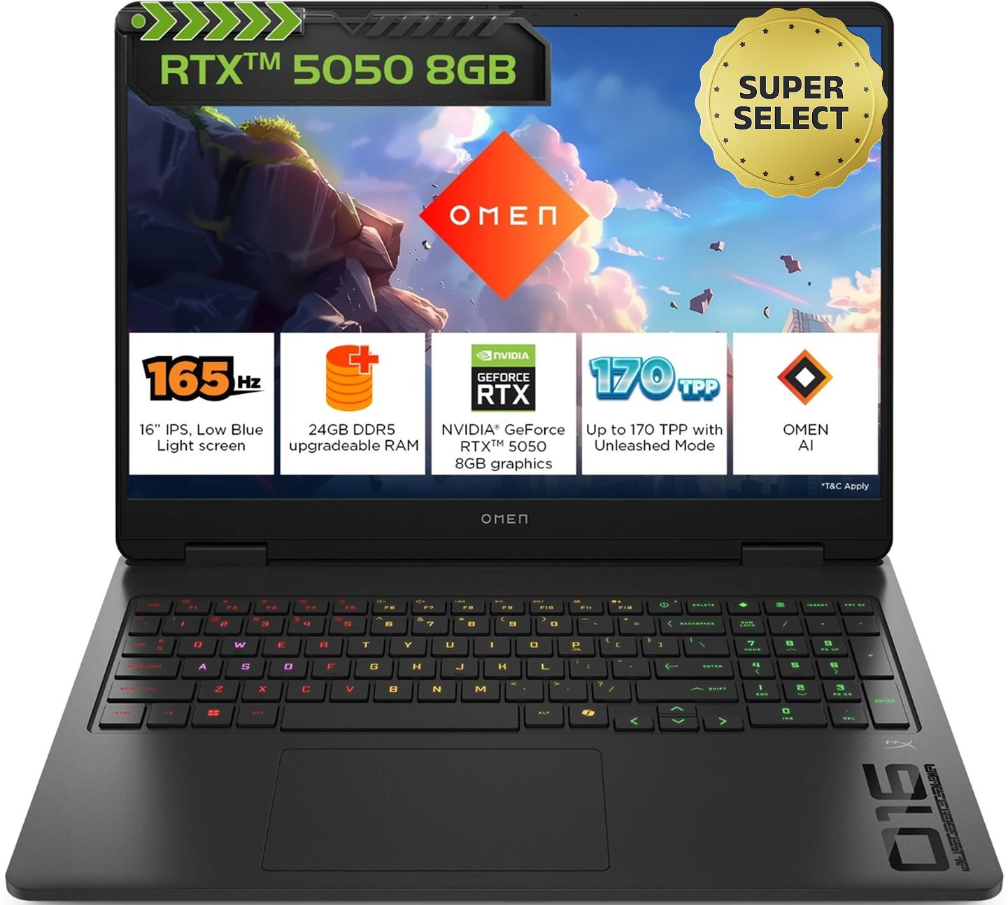 HP OMEN Intel Core 7 240H - (24 GB/1 TB SSD/Windows 11 Home/8 GB Graphics/NVIDIA GeForce RTX 5050) 16-am0277TX Gaming Laptop-picture-19