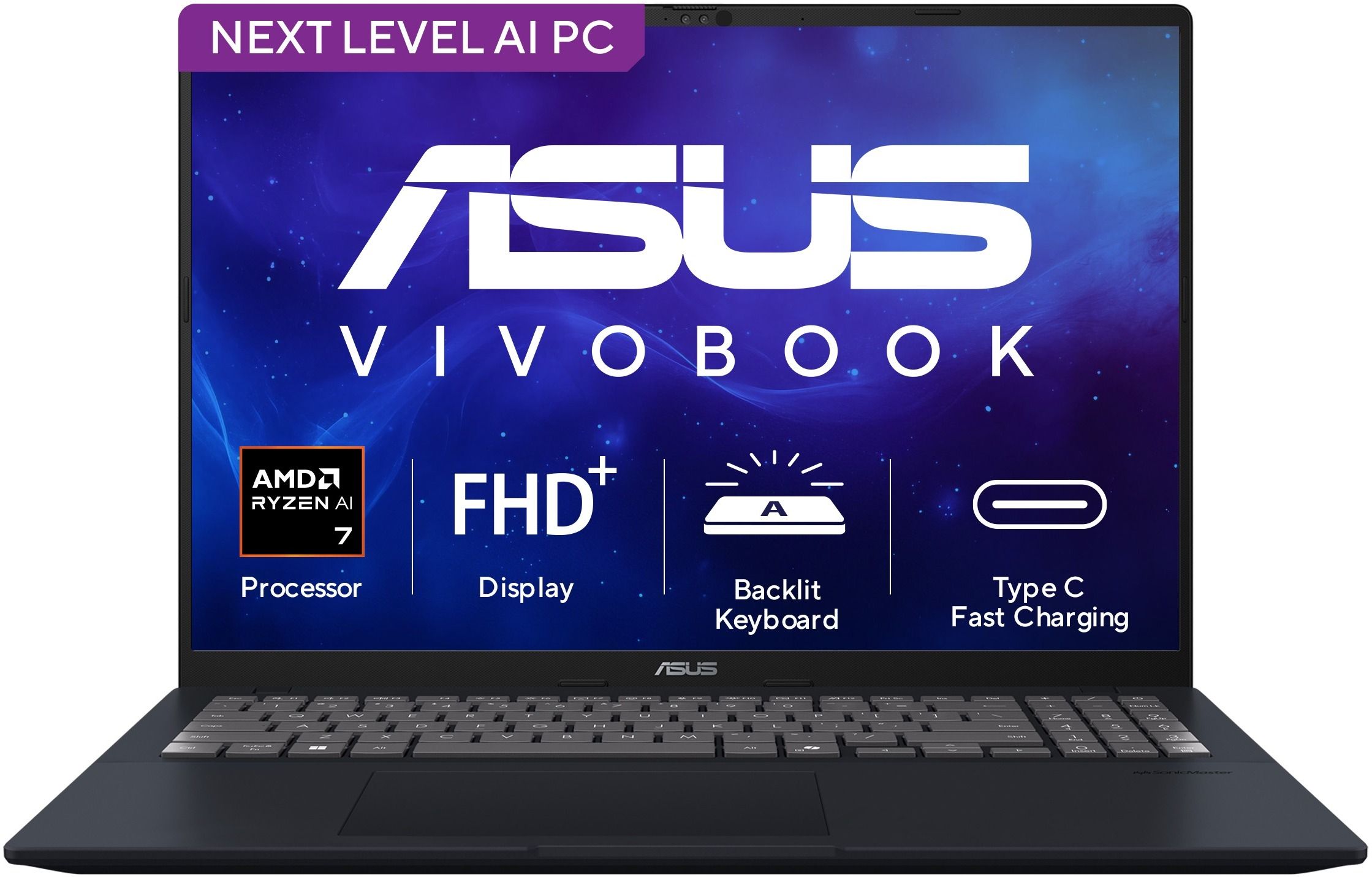 ASUS Vivobook 16 (2026) AI PC with Office 2024 + M365 Basic*, Copilot+ PC AMD Ryzen AI 7 Hexa Core 445 - (16 GB/512 GB SSD/Windows 11 Home) M1607GA-MB030WS Thin and Light Laptop-image-13