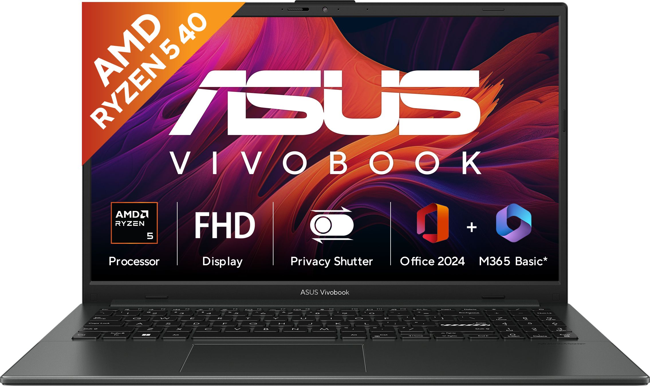 ASUS Vivobook Go 15 (2025) with Office 2024 + M365 Basic AMD Ryzen 5 Quad Core - (8 GB/512 GB SSD/Windows 11 Home) E1504FA-BQ2115WS Thin and Light Laptop-image-5