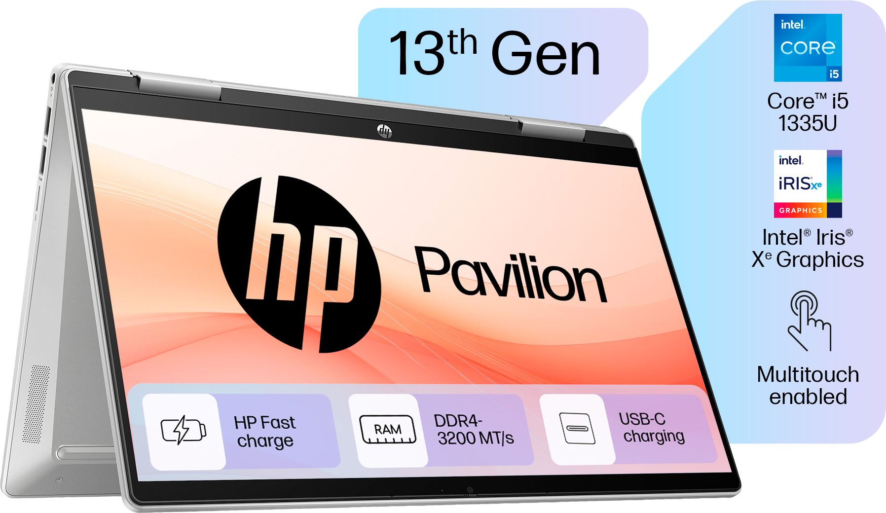 HP Pavilion 14 X360 MSO 2024 Intel Core i5 13th Gen 1335U - (16 GB/512 GB SSD/Windows 11 Home) 14-ek1148TU 2 in 1 Laptop-image-32
