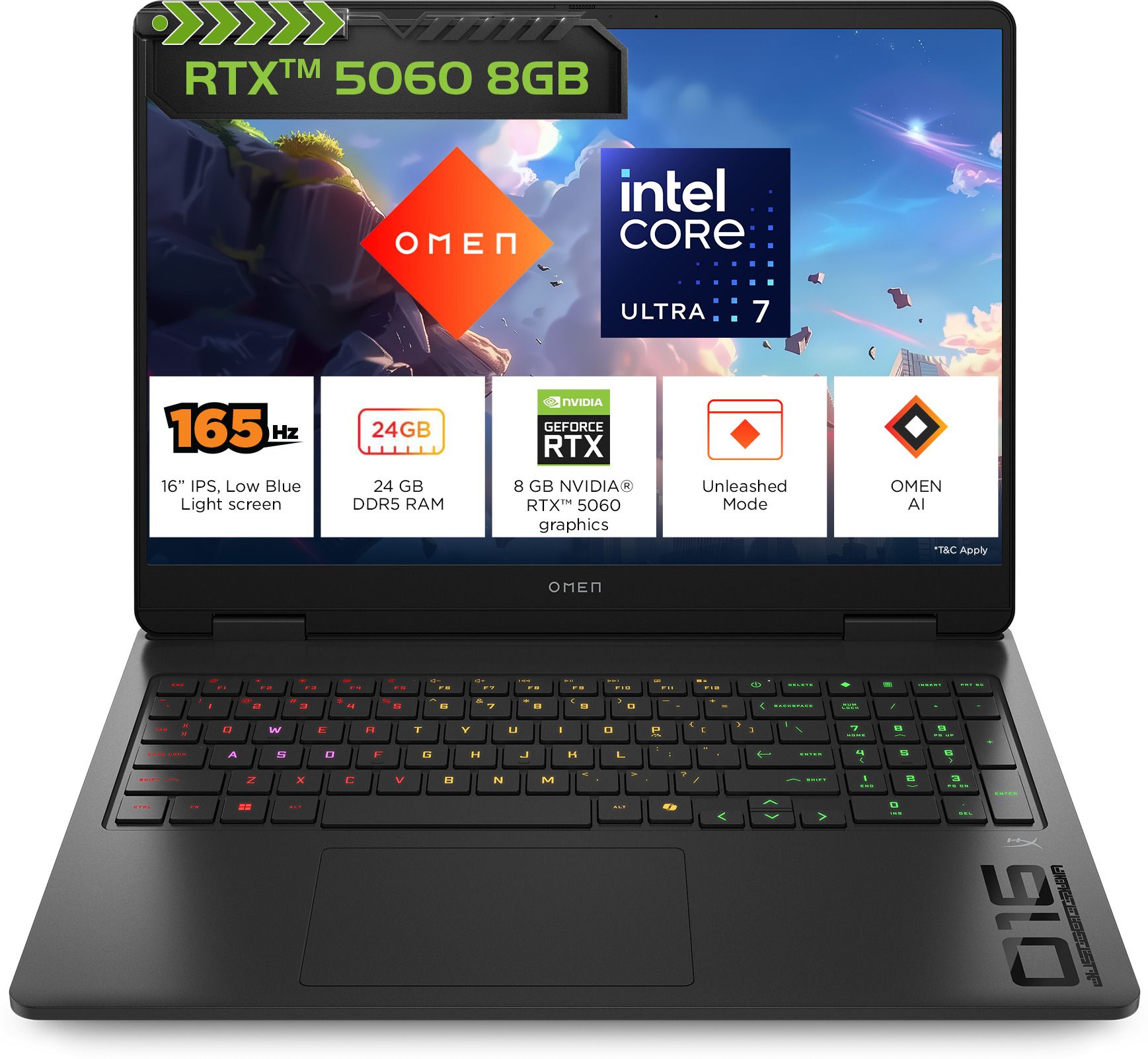 HP OMEN Slim Intel Core Ultra 7 255H - (24 GB/1 TB SSD/Windows 11 Home/8 GB Graphics/NVIDIA GeForce RTX 5060) 16-an0015TX Gaming Laptop-image-36