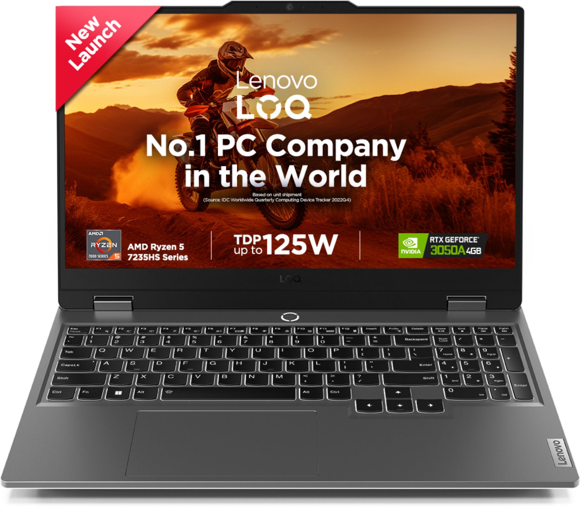 Lenovo LOQ AMD Ryzen 5 Quad Core - (16 GB/512 GB SSD/Windows 11 Home/4 GB Graphics/NVIDIA GeForce RTX GeForce RTX/144 Hz) 15ARP9 Gaming Laptop