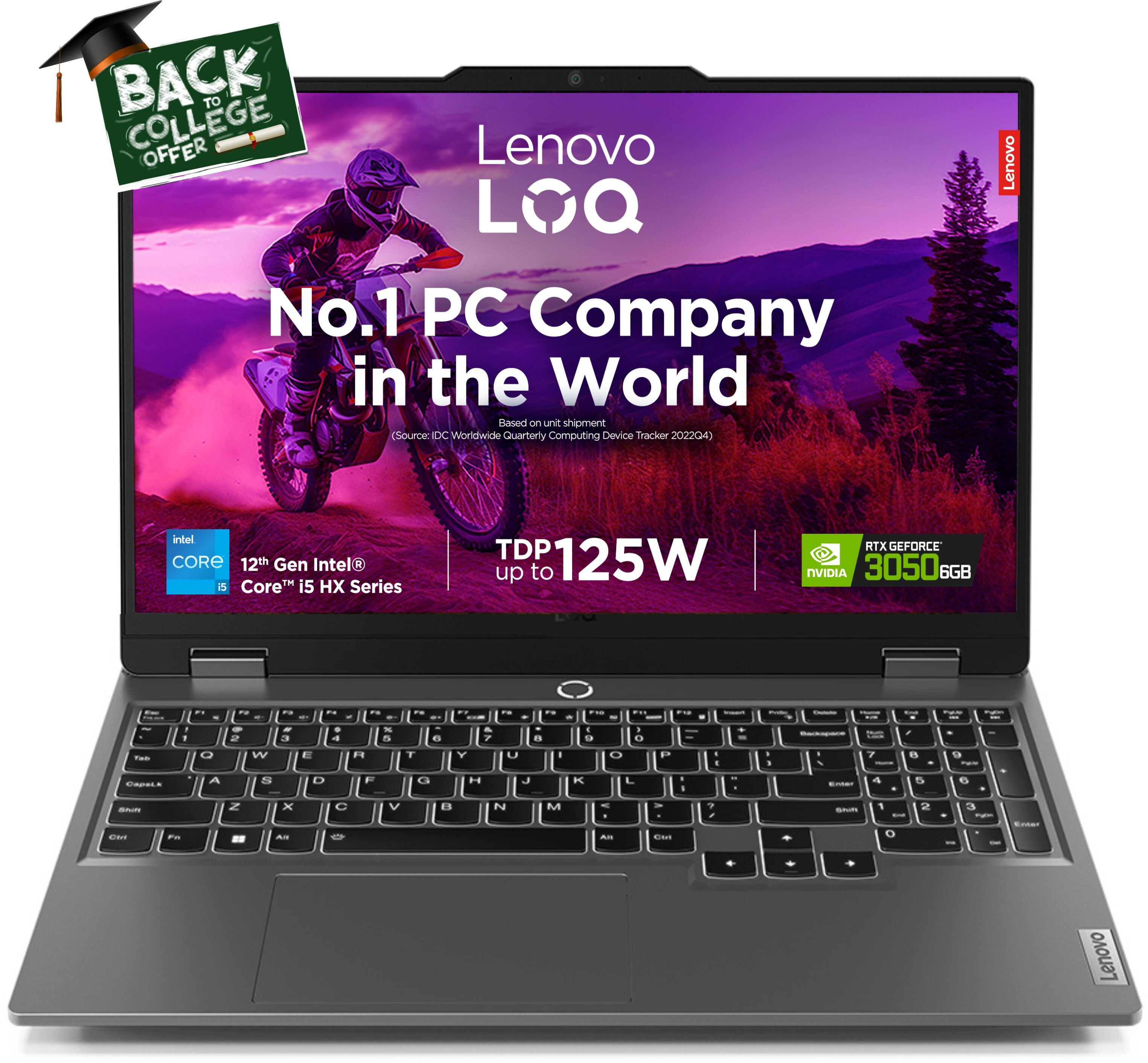 Lenovo LOQ 12th Gen Intel Core i5-12450HX (16GB/512G