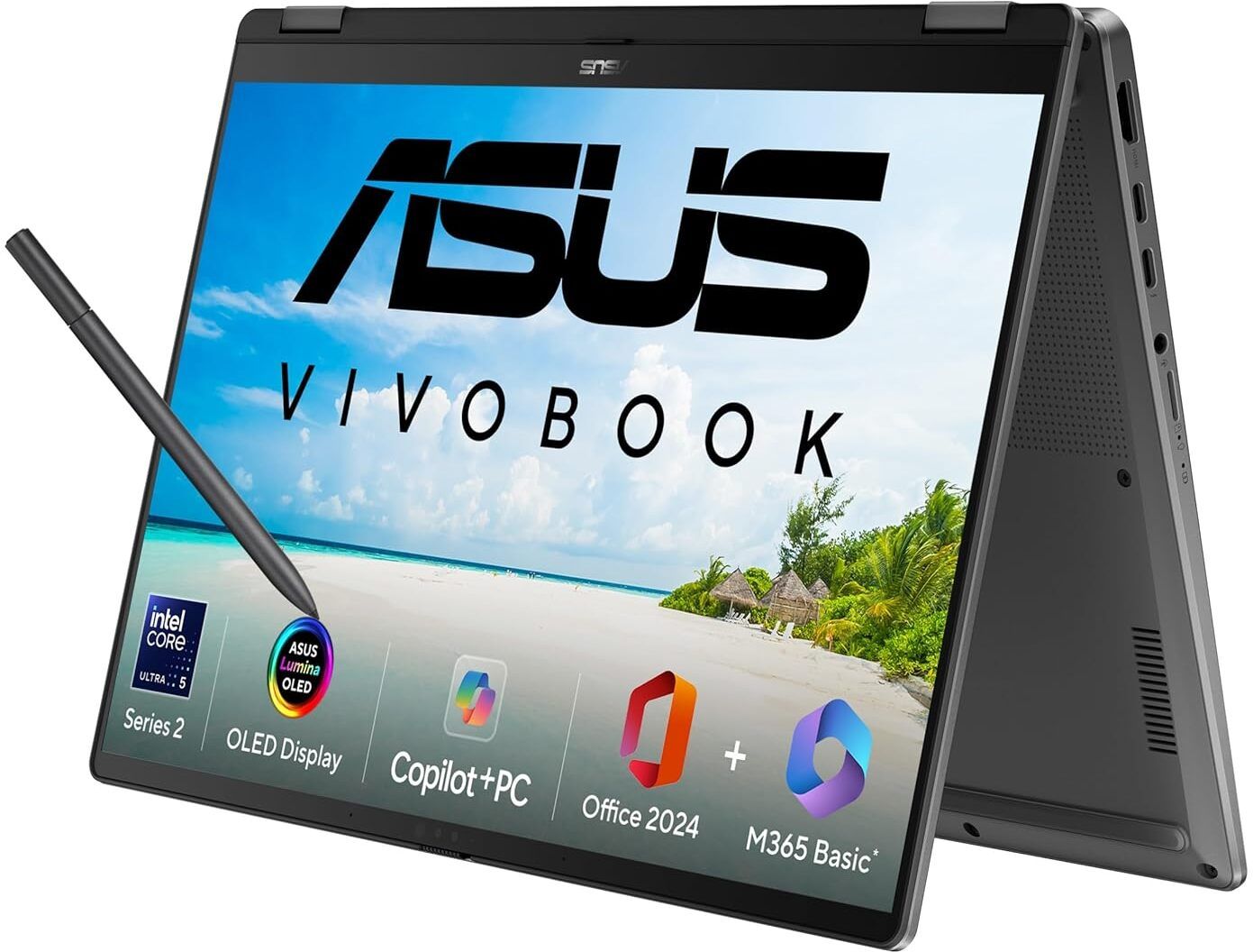 ASUS ASUS Vivobook 14 Flip (2026) with Office 2024 + M365 Basic Intel Core Ultra 5 14th Gen - (16 GB/512 GB SSD/Windows 11 Home) TP3407SA-SG183WS 2 in 1 Laptop-image-17