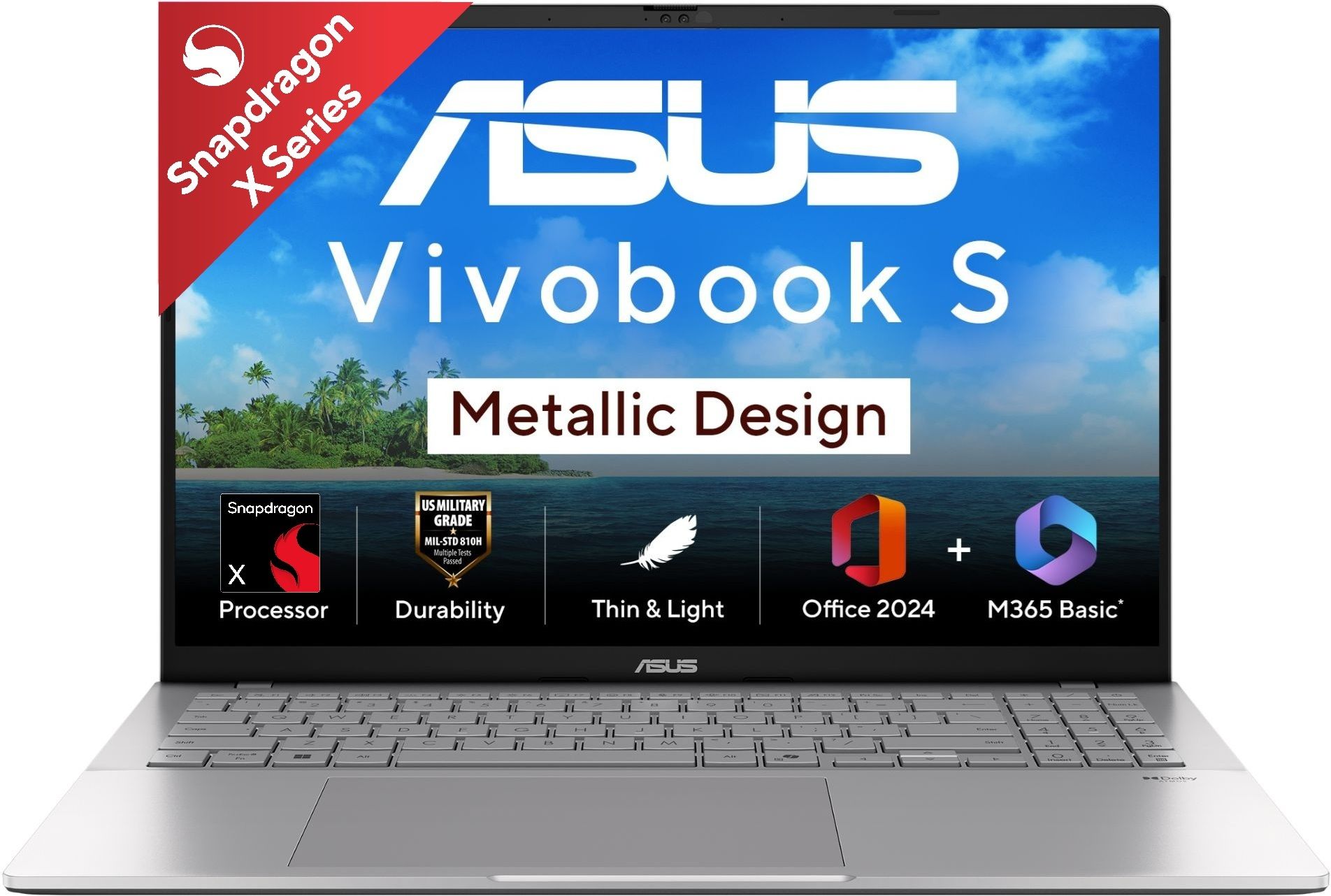 ASUS ASUS Vivobook S16 (2025) with Office 2024 + M365 Basic*, Metal Body*, Qualcomm Snapdragon X - (16 GB/512 GB SSD/Windows 11 Home) S3607QA-SH075WS Thin and Light Laptop-picture-30