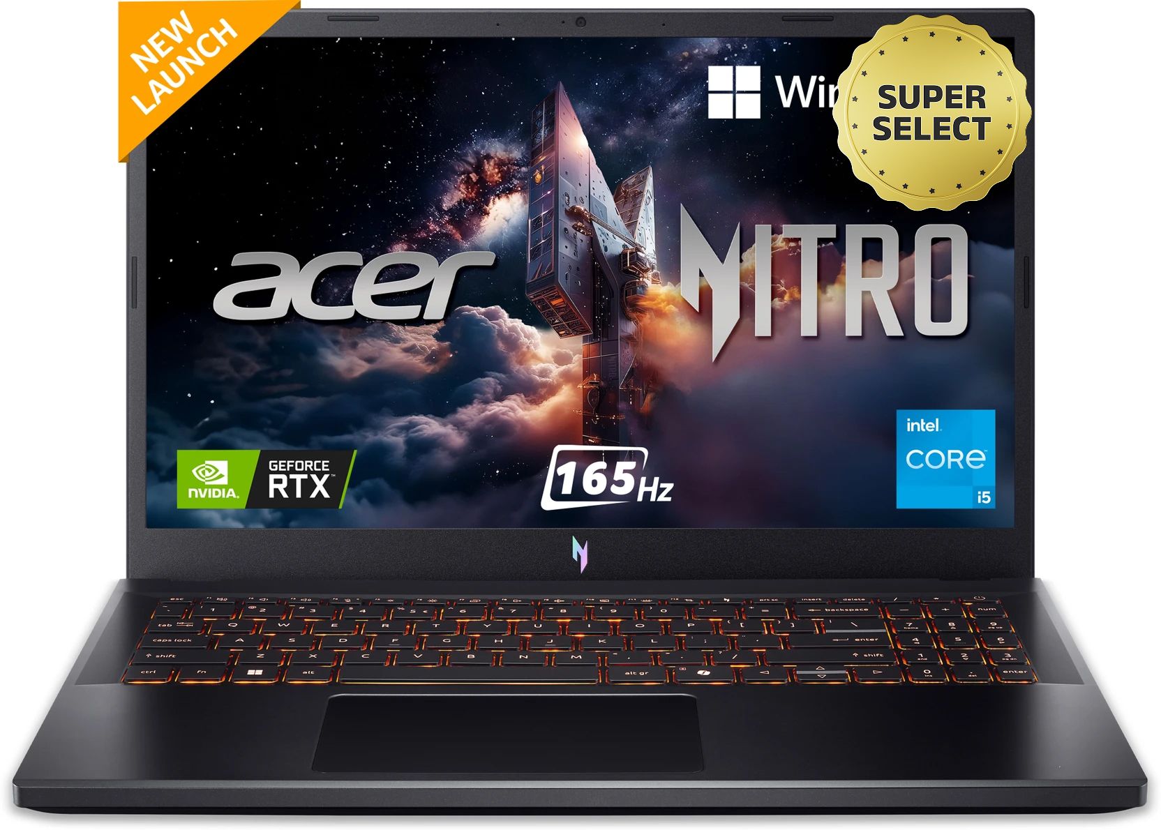 Acer Nitro V 15 Intel Core i5 13th Gen 13420H - (16 GB/512 GB SSD/Windows 11 Home/8 GB Graphics/NVIDIA GeForce RTX 5050) ANV15-52 Gaming Laptop