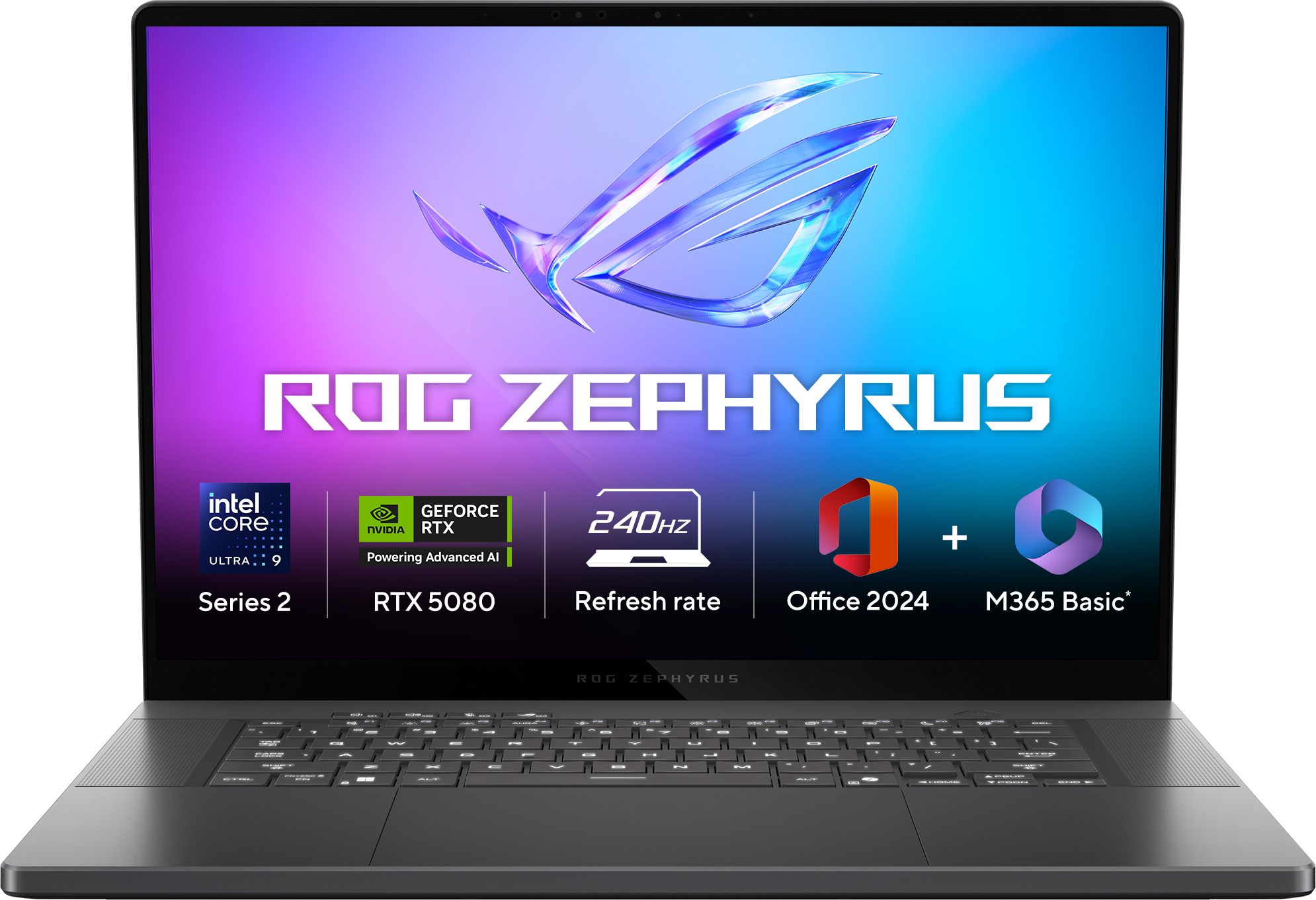 ASUS ROG Zephyrus G16 (2025) with Office 2024 + M365 Basic* Intel Core Ultra 9 285H - (32 GB/2 TB SSD/Windows 11 Home/16 GB Graphics/NVIDIA GeForce RTX 5080/240 Hz/120 W) GU605CW-QR133WS Gaming Laptop-image-10