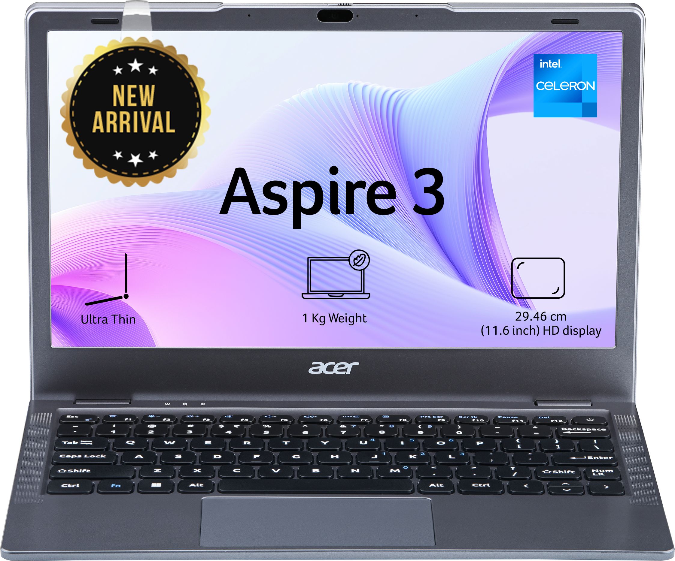 acer aspire 3 intel celeron dual core - (8 gb/256 gb ssd/windows 11 home) a311-45 thin and light laptop