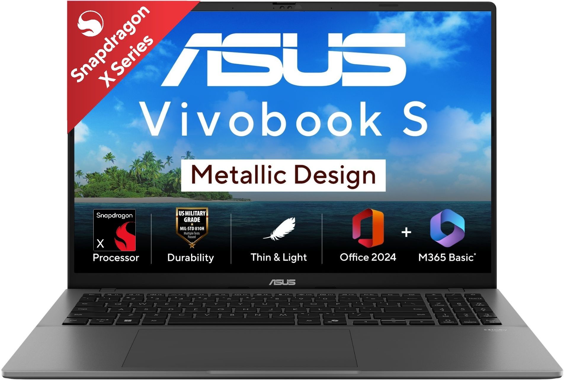 ASUS ASUS Vivobook S16 (2025) with Office 2024 + M365 Basic*, Metal Body*, Qualcomm Snapdragon X - (16 GB/512 GB SSD/Windows 11 Home) S3607QA-SH074WS Thin and Light Laptop-picture-18