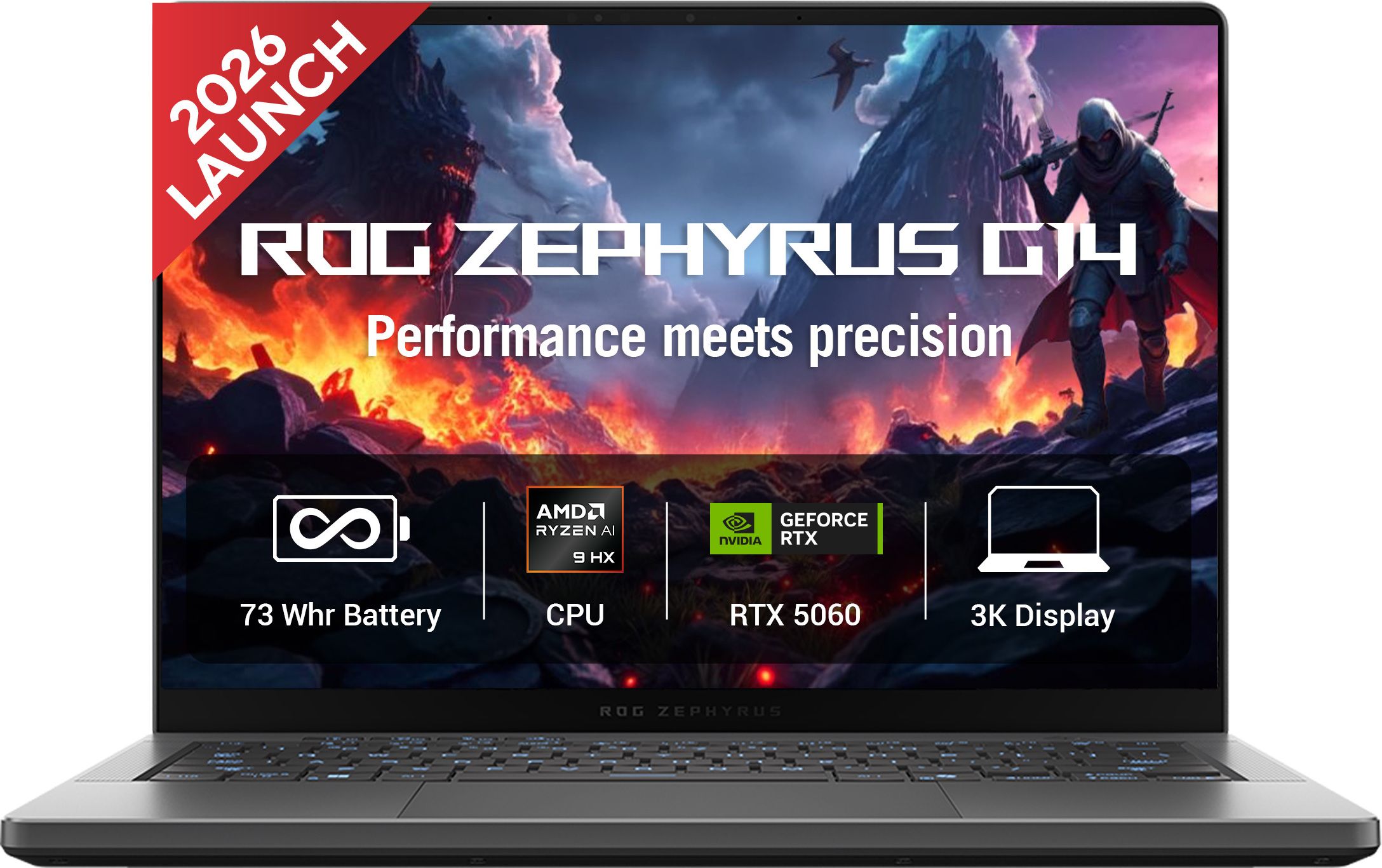 ASUS ROG Zephyrus G14 OLED (2026) AMD Ryzen AI 9 10 Core 465 - (32 GB/2 TB SSD/Windows 11 Home/8 GB Graphics/NVIDIA GeForce RTX 5060/120 Hz) GA403GM-SY132WS Gaming Laptop-image-18