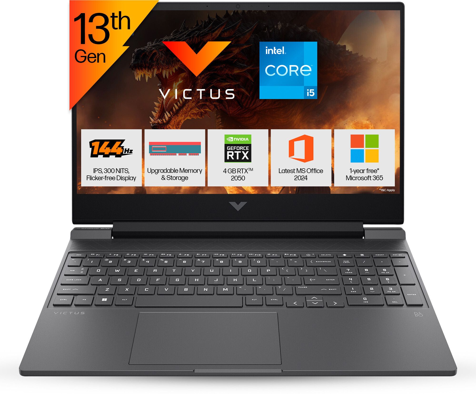 HP Victus Intel Core i5 13th Gen 13420H - (16 GB/512 GB SSD/Windows 11 Home/4 GB Graphics/NVIDIA GeForce RTX 2050) 15-fa2703TX Gaming Laptop-picture-16