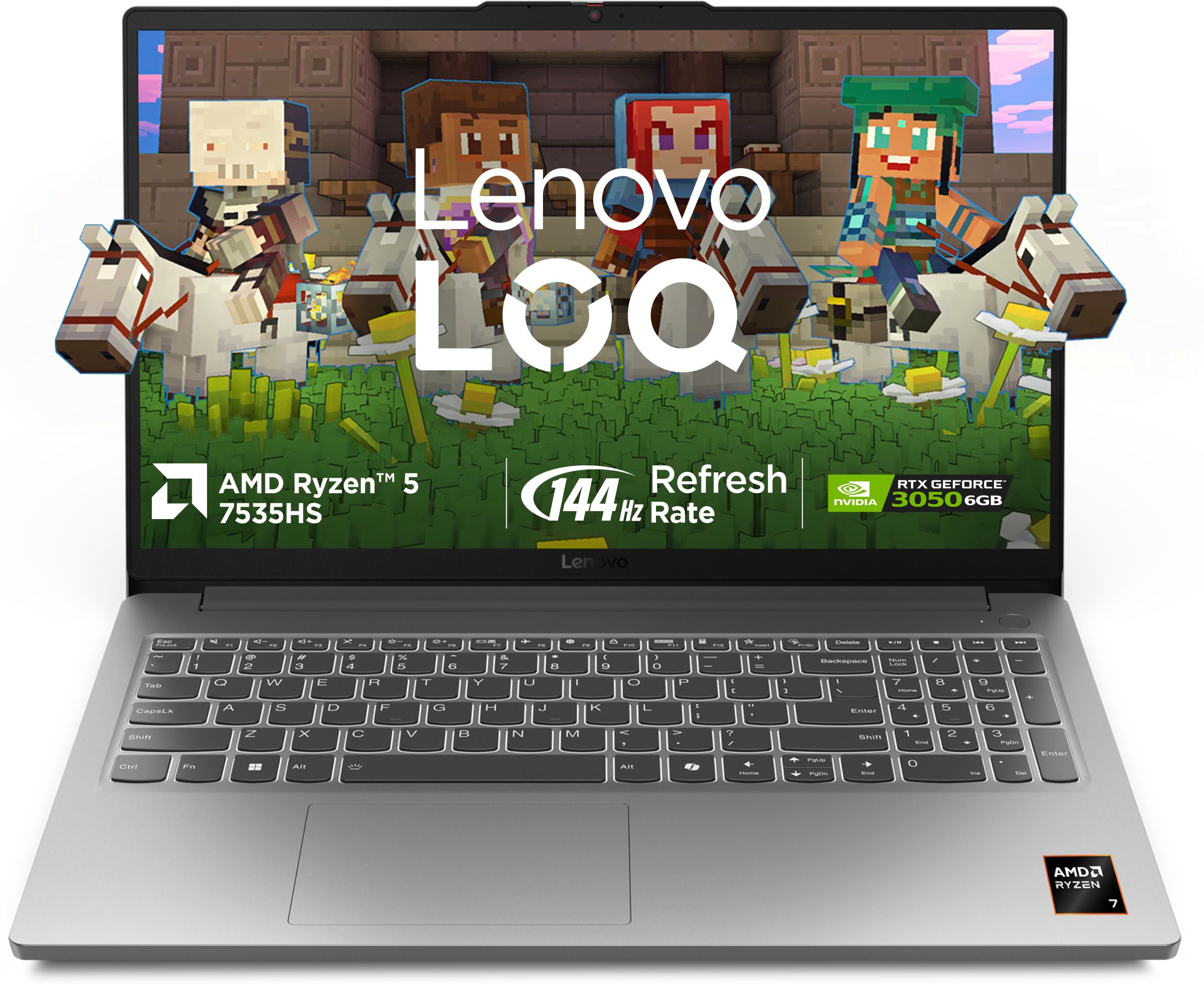 Lenovo AMD Ryzen 5 Hexa Core 7535HS - (16 GB/512 GB SSD/Windows 11 Home/6 GB Graphics/NVIDIA GeForce RTX 3050/144 Hz) LOQ 15ARP10E Gaming Laptop-image-35