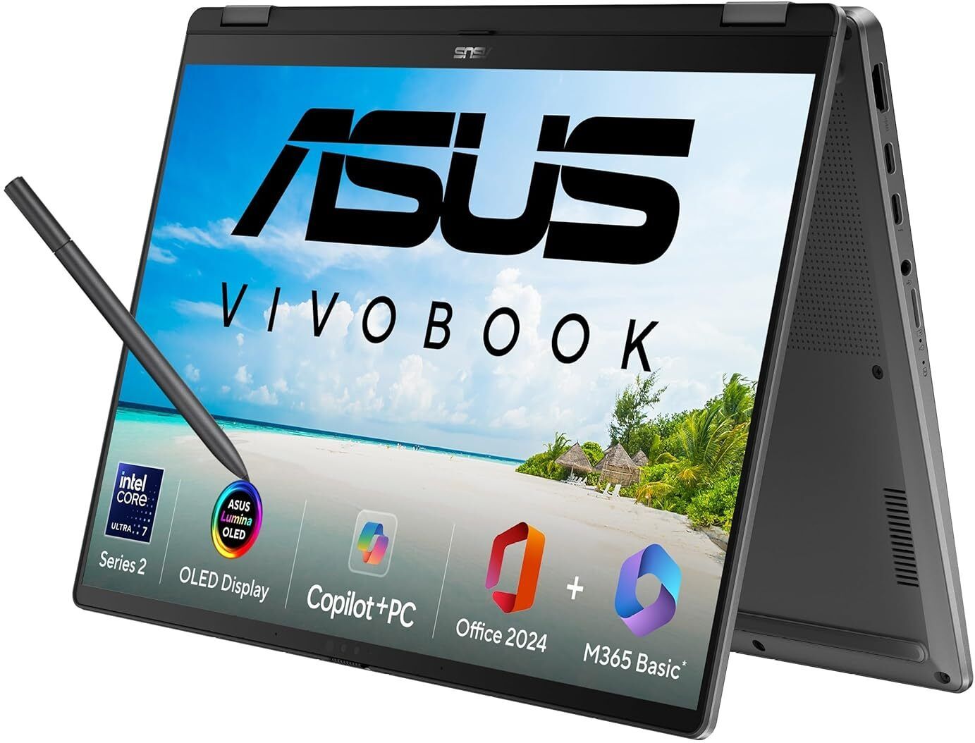 ASUS ASUS Vivobook 14 Flip (2026) with Office 2024 + M365 Basic Intel Core Ultra 7 14th Gen - (16 GB/512 GB SSD/Windows 11 Home) TP3407SA-SG184WS 2 in 1 Laptop-image-16