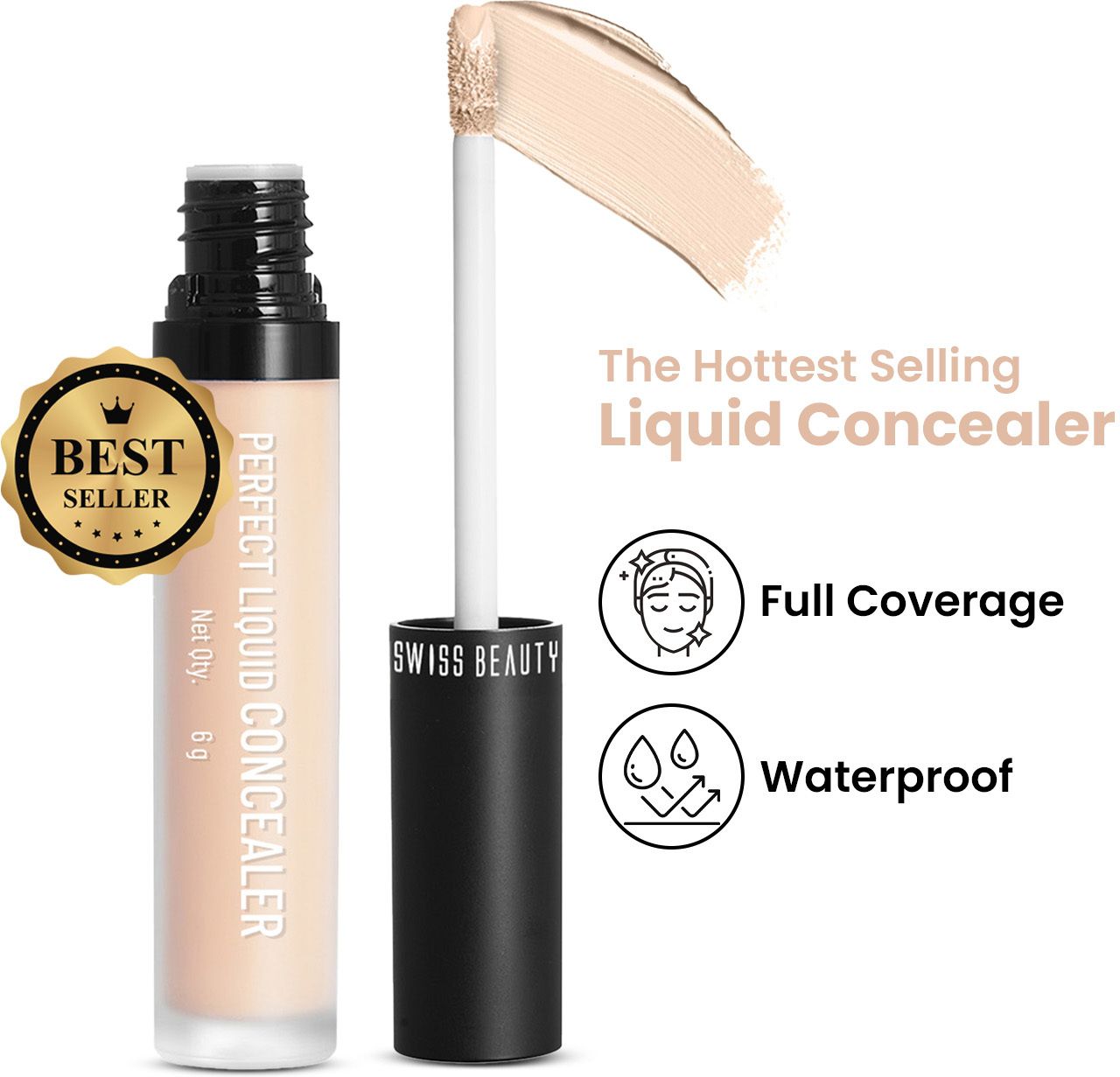 Liquid Lightweight Concealer | Full Coverage | Easy Blend | Matte Finish Concealer-image-31