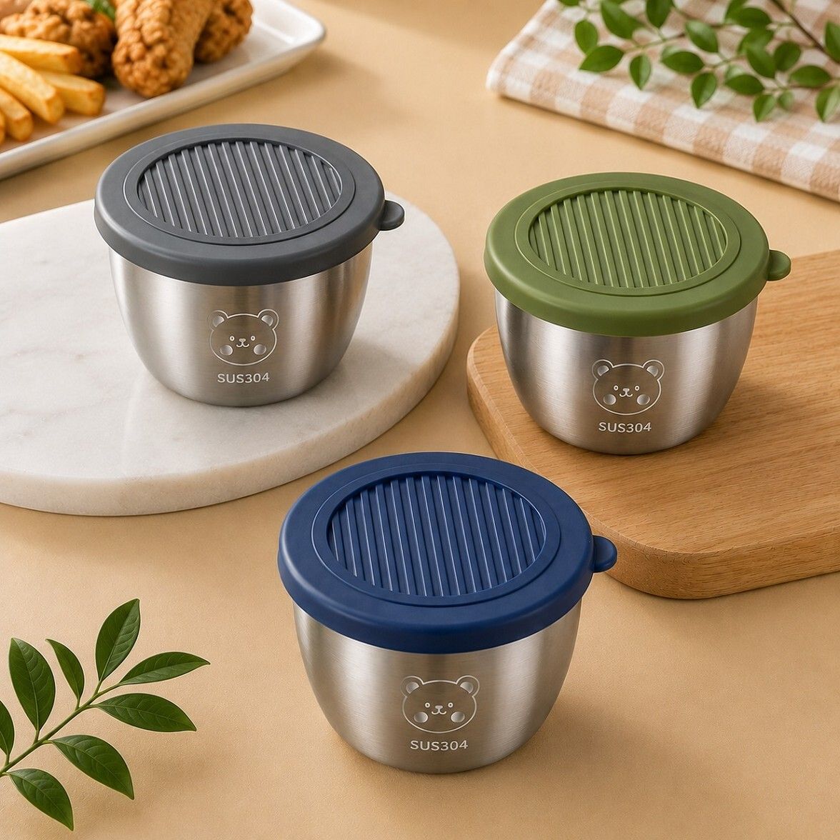 masox store Sauce Set Stainless Steel, Plastic, Silicone-picture-18