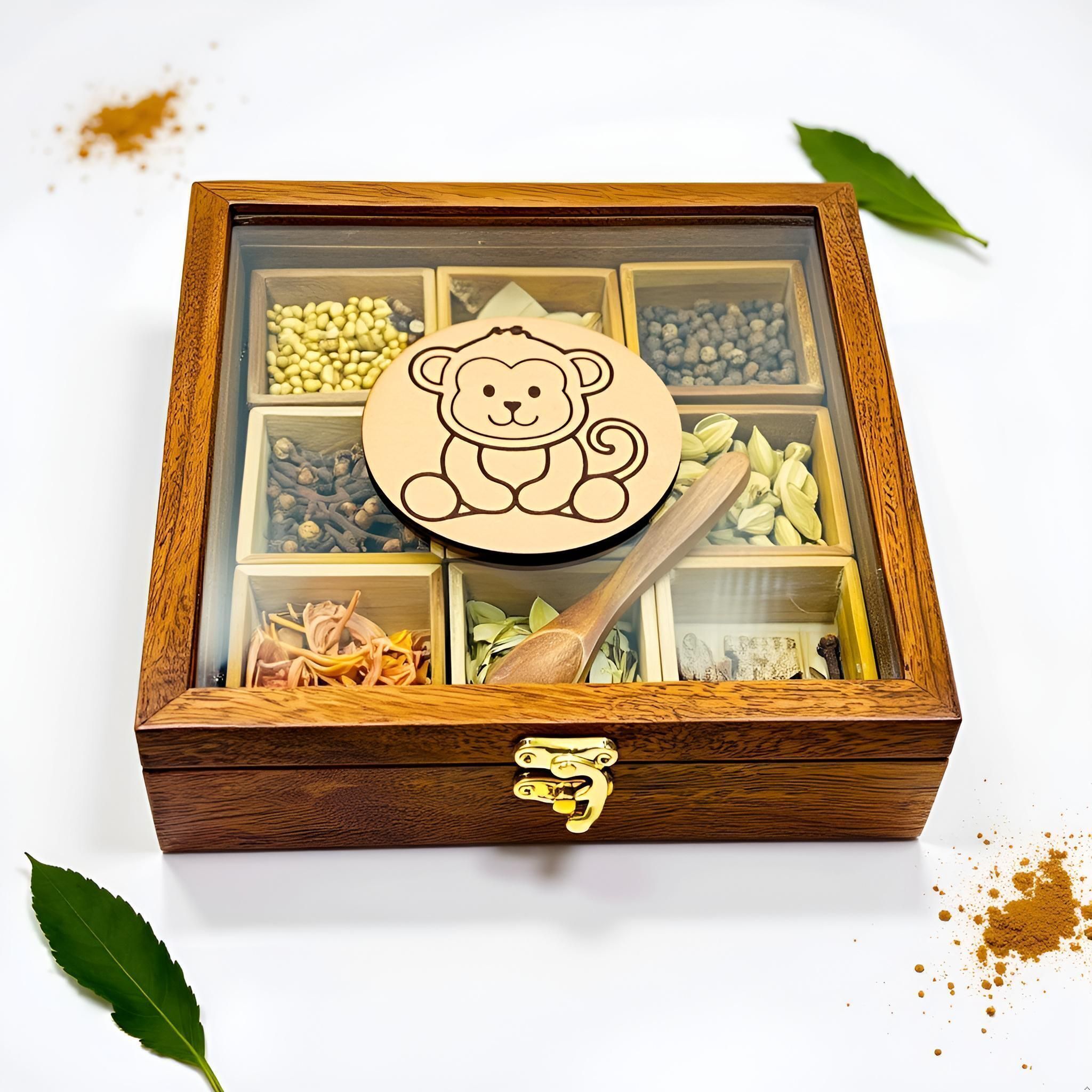 angiraa handicraft Spice Set Wooden-picture-19