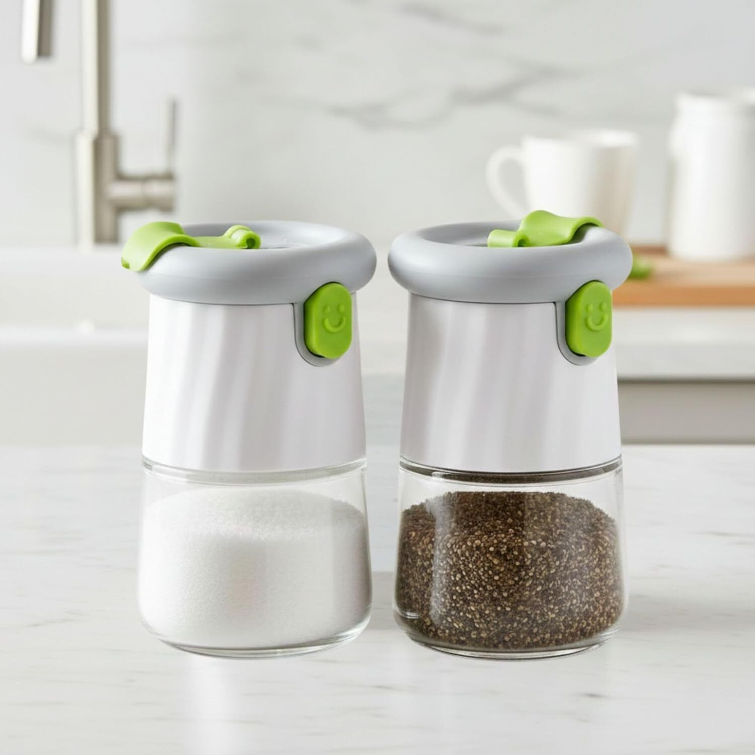 hexoniq Salt & Pepper Set Glass, Plastic-picture-3