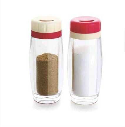 Home Decor Salt & Pepper Set Glass (2 Piece) Sugar Sprinkler Shaker 95 gm