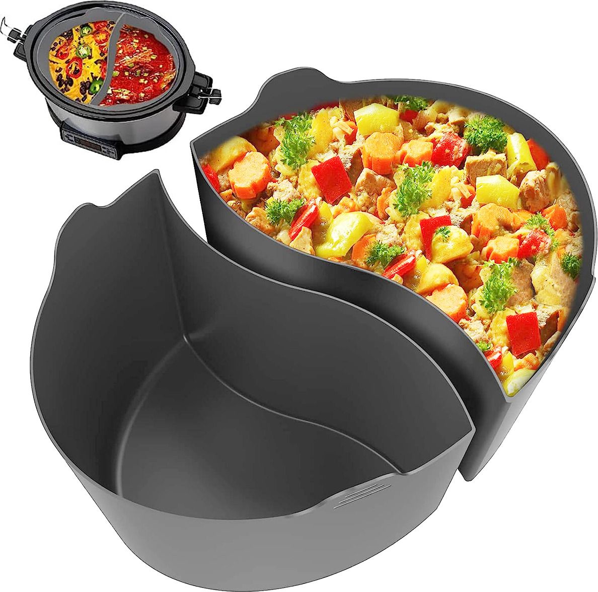 hannea Reusable Silicone Crock Pot Liner Air Fryer-picture-25