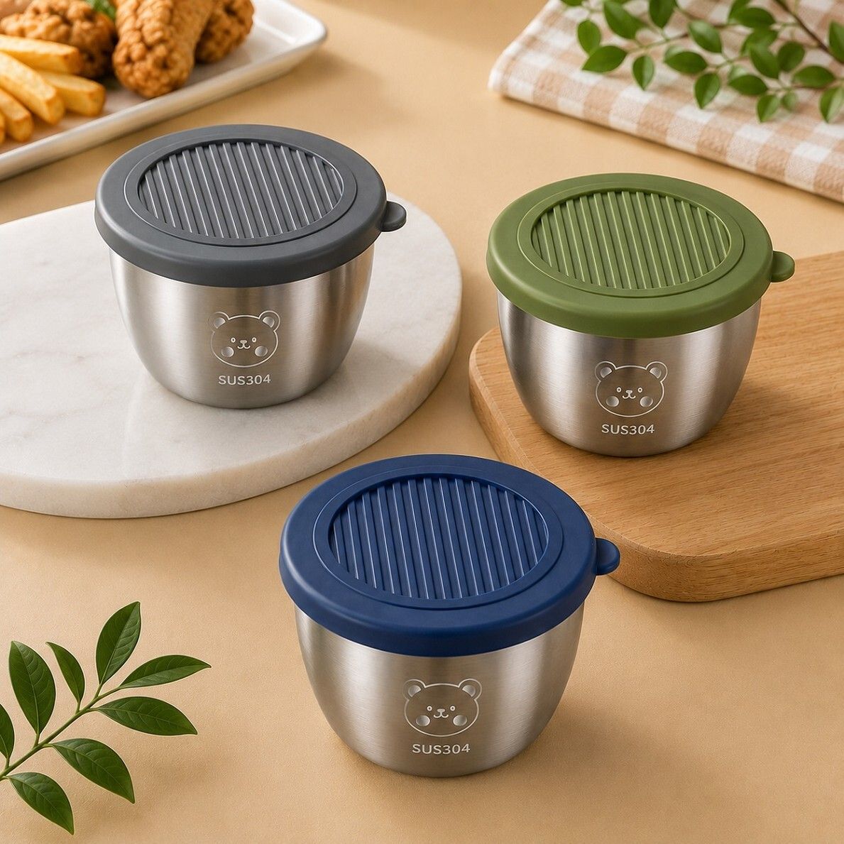 Sauce Set Stainless Steel, Plastic, Silicone-image-41