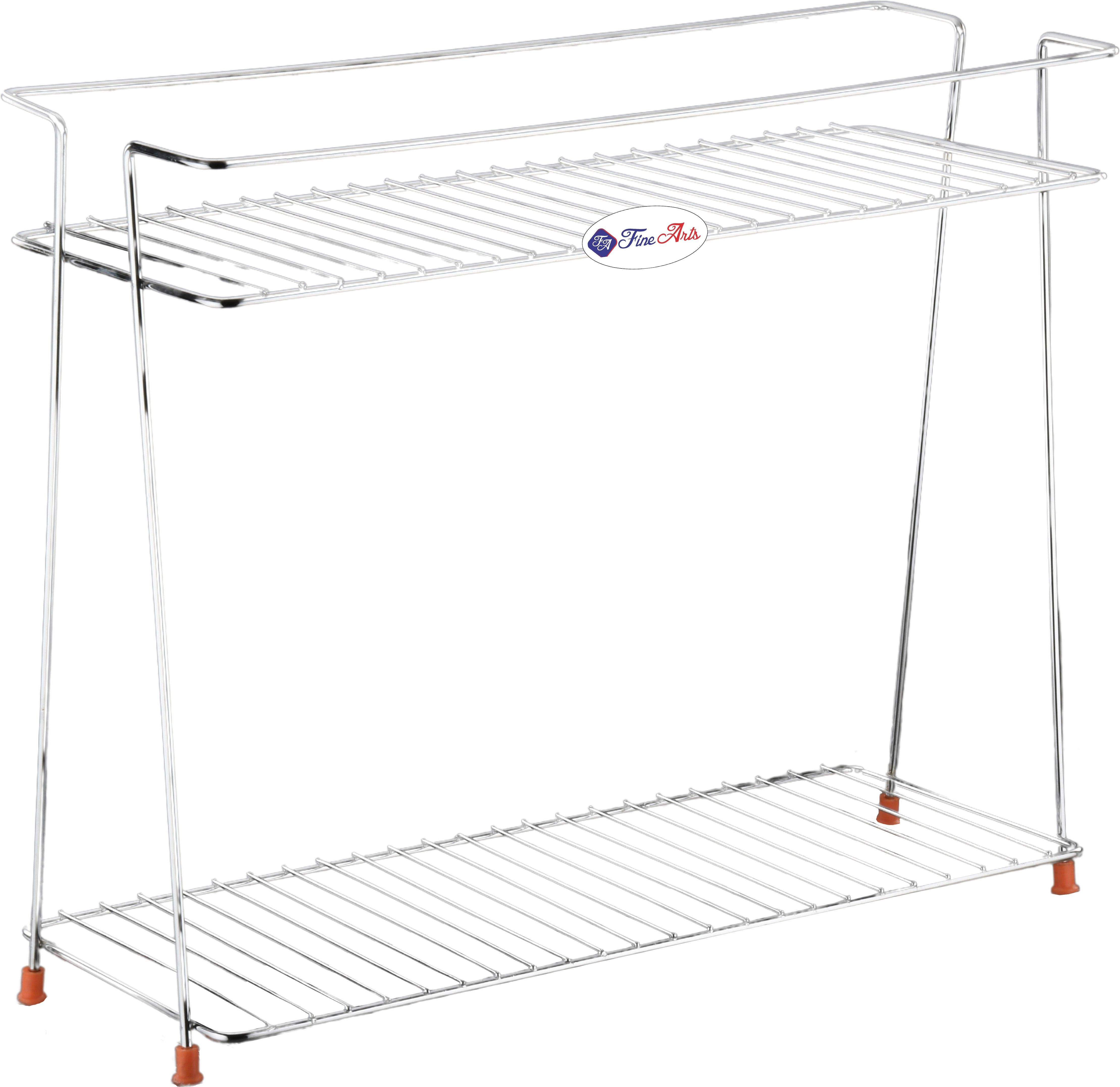 Stainless Steel 2 Tier Kitchen Trolley Kitchen Rack Spice Rack Stainless Steel Kitchen Trolley-image-19