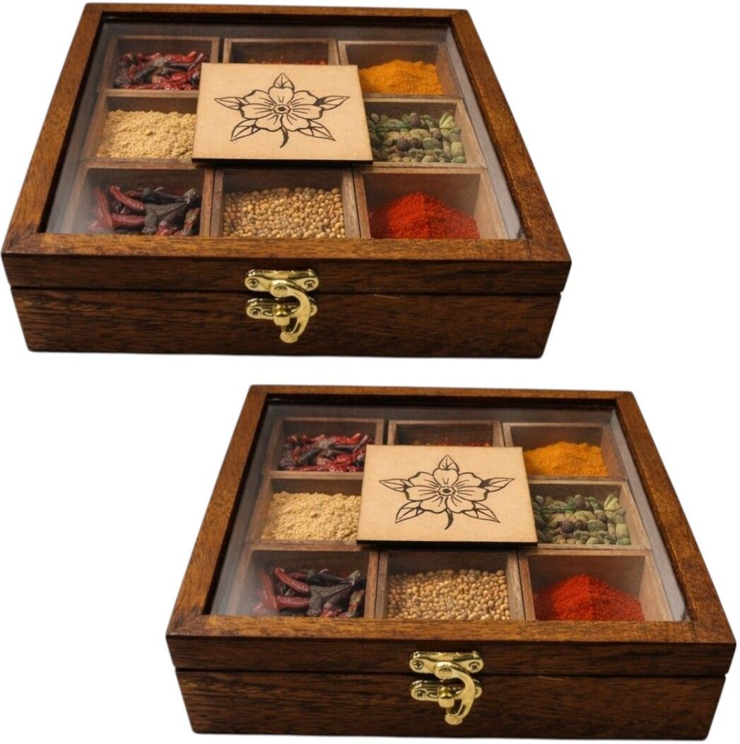 angira handicrafts Spice Set Wooden-picture-26