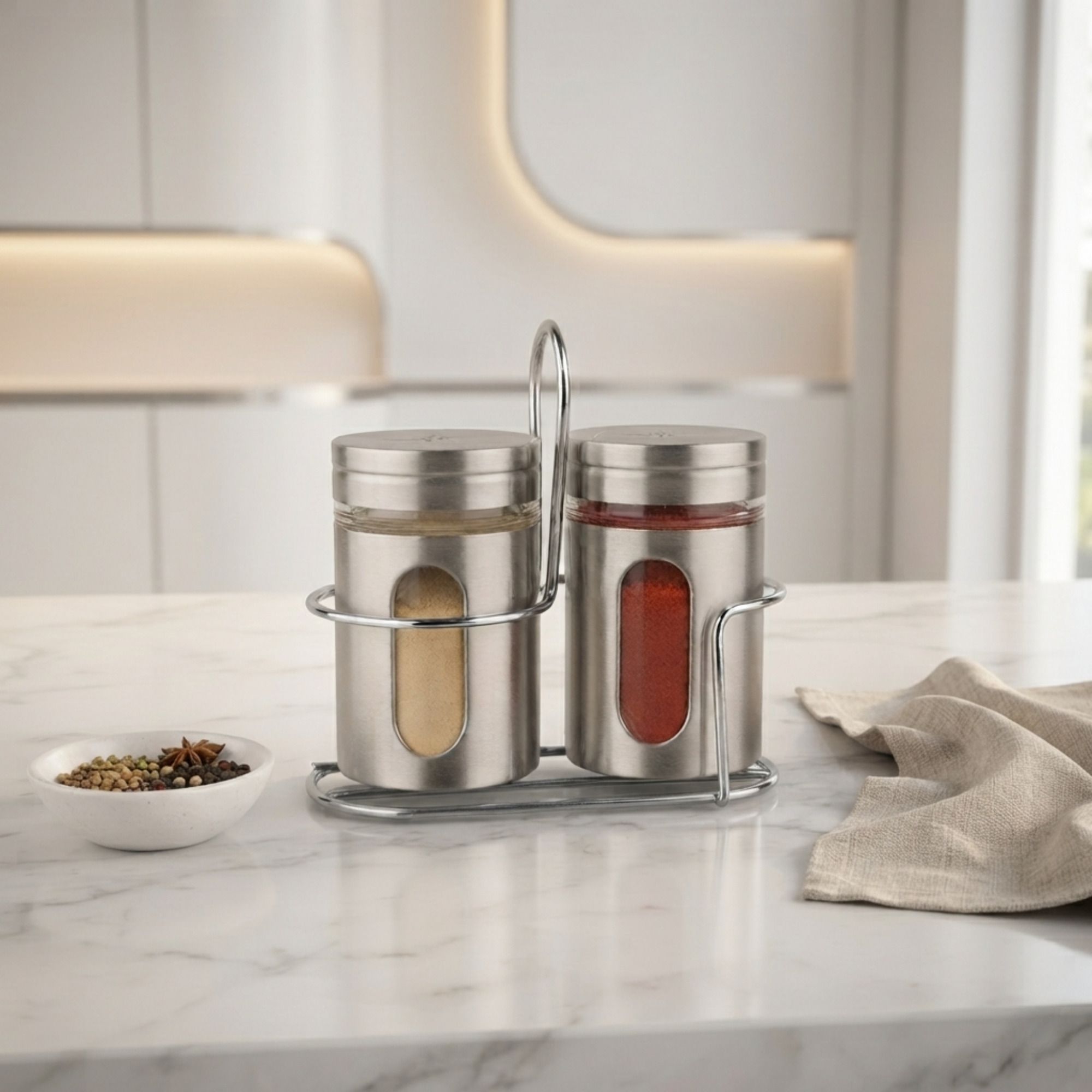briiliant Spice Set Glass, Silver Plated-picture-41