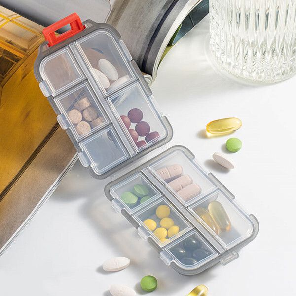 black mirror 10 Double Layer Moisture Proof Pill Organizer for medicine storage Pill Box-picture-21