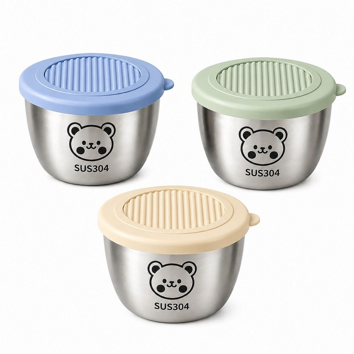 masox store Stainless Steel, Plastic, Silicone Sauce Bowl-picture-39