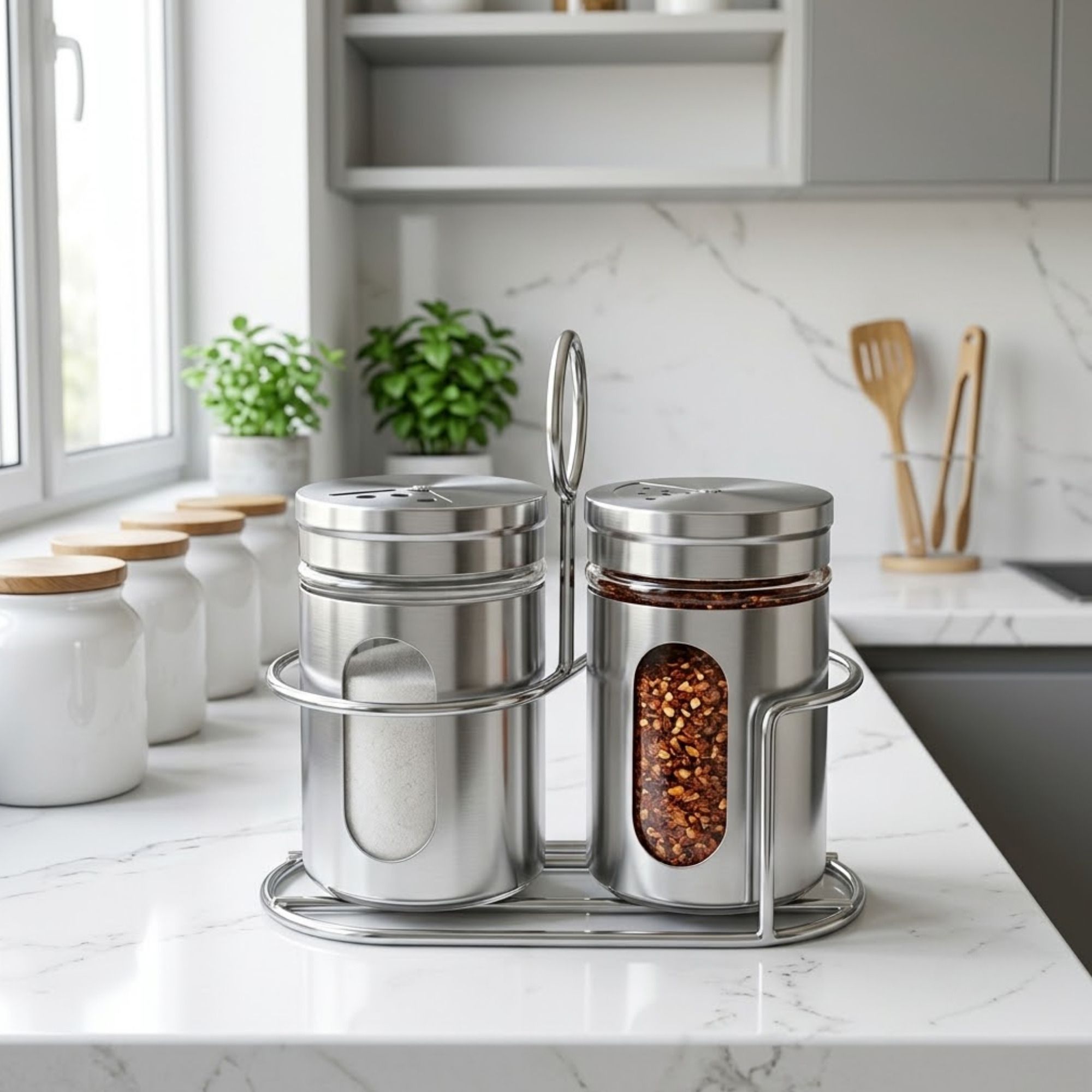 brilliant Spice Set Glass, Silver Plated-picture-20