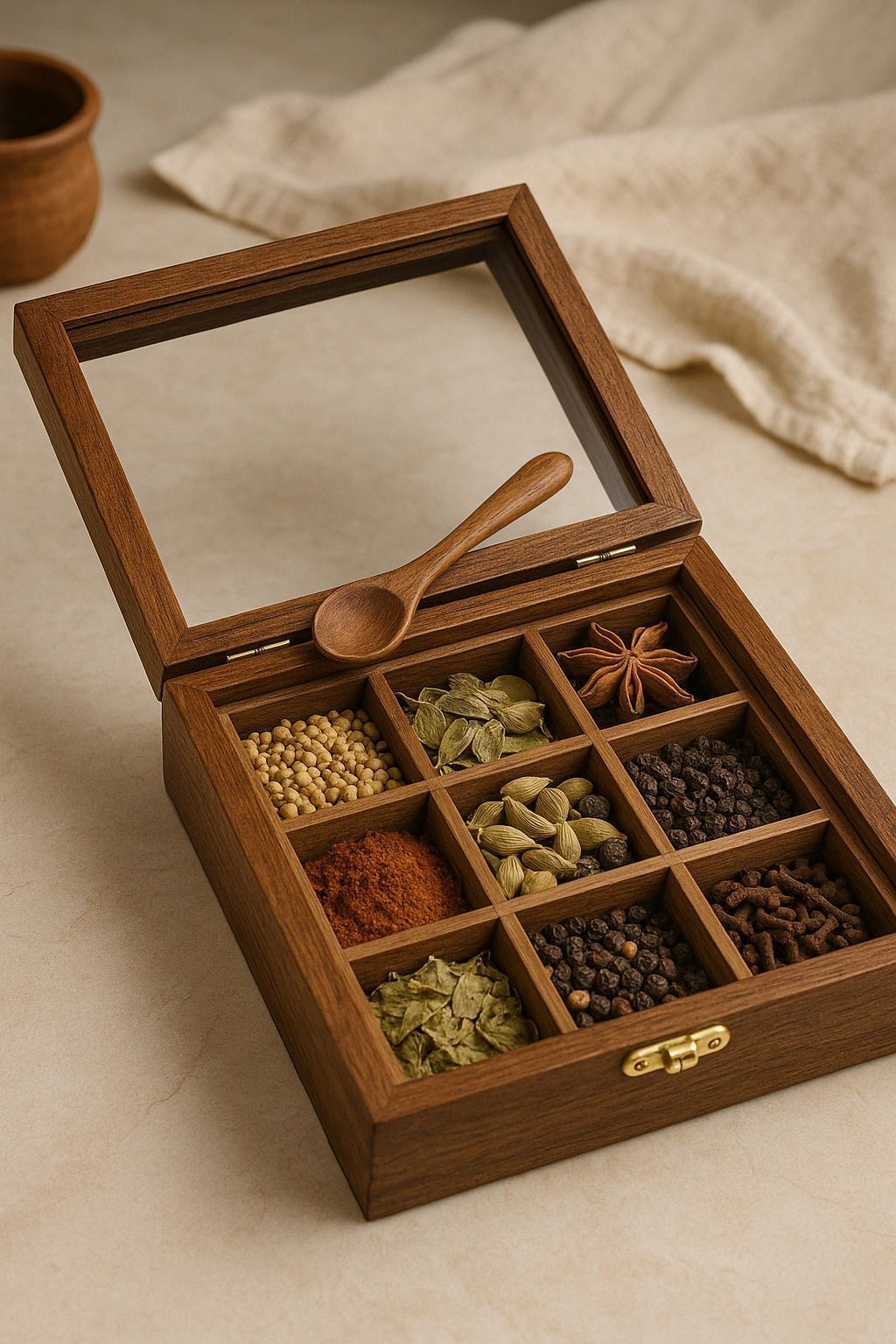 Spice Set Wooden, Glass-image-37