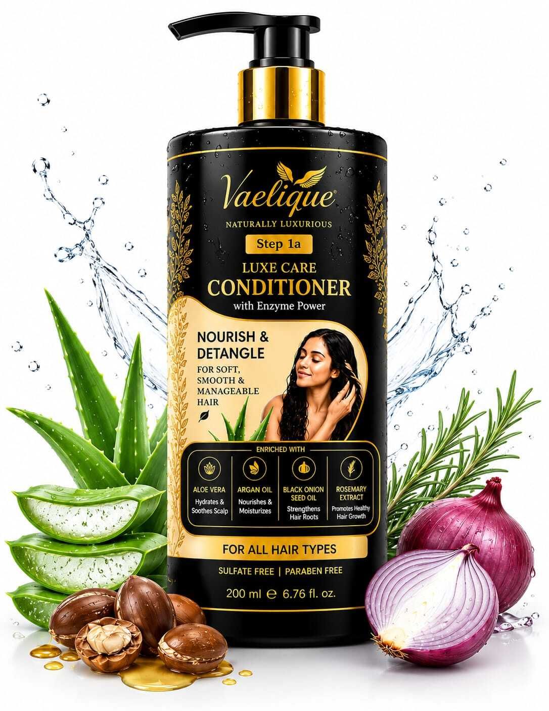 vaelique Hair Conditioner Aloe Vera Onion Seed Oil & Rosemary Extract &Hair Fall Control-picture-30
