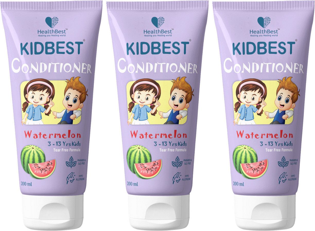 healthbest Kidbest Conditioner for 3-13 Years Kids | Each 200ml (Pack of 3)-picture-36