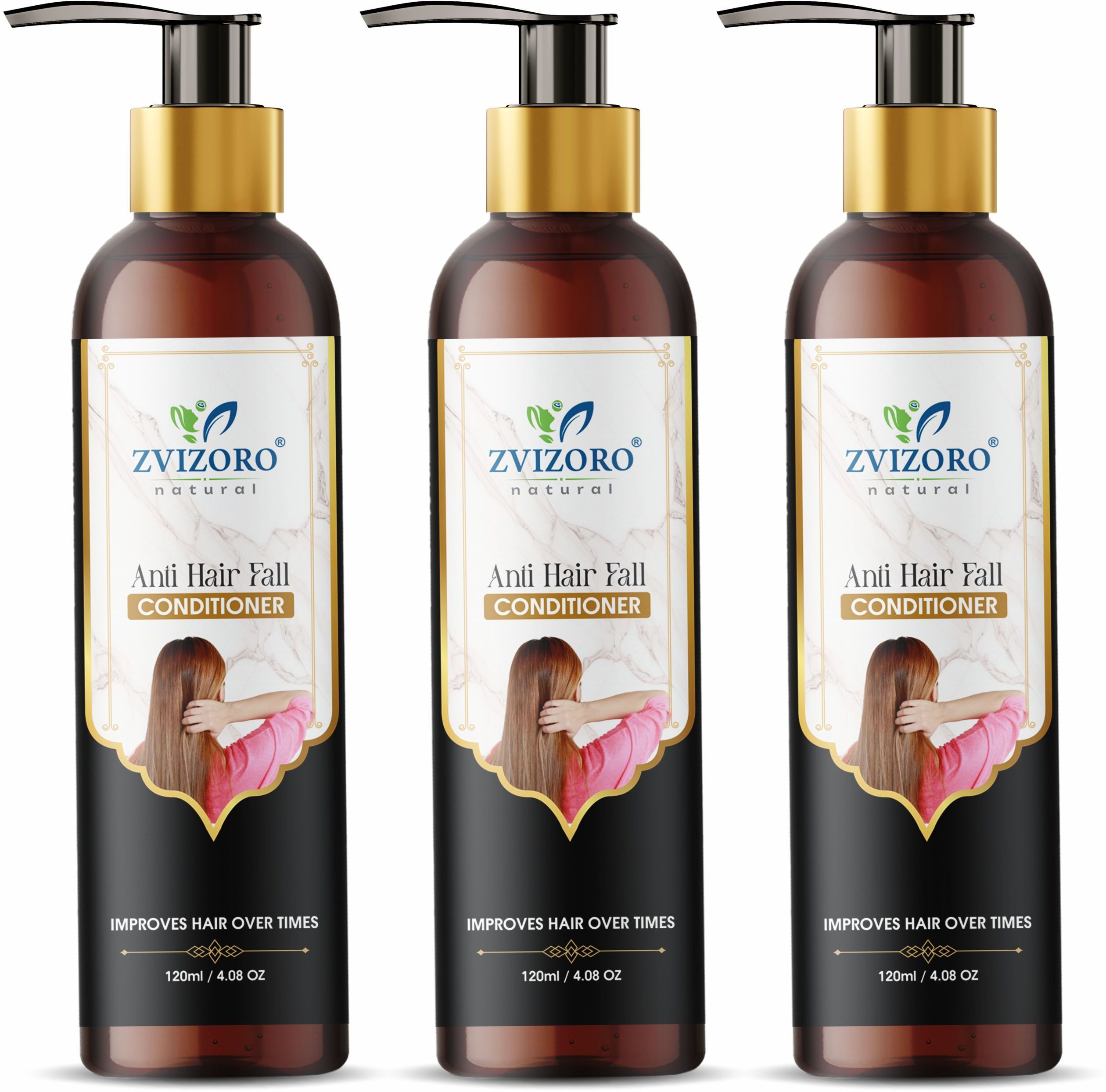 zvizoro Anti Hair Fall Conditioner | Herbal Nourishment for Stronger Hair Pack of 3-picture-20