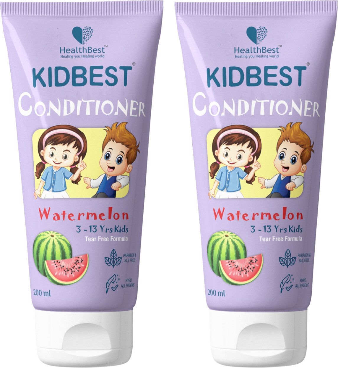 healthbest Kidbest Conditioner for 3-13 Years Kids | Each 200ml (Pack of 2)-picture-39