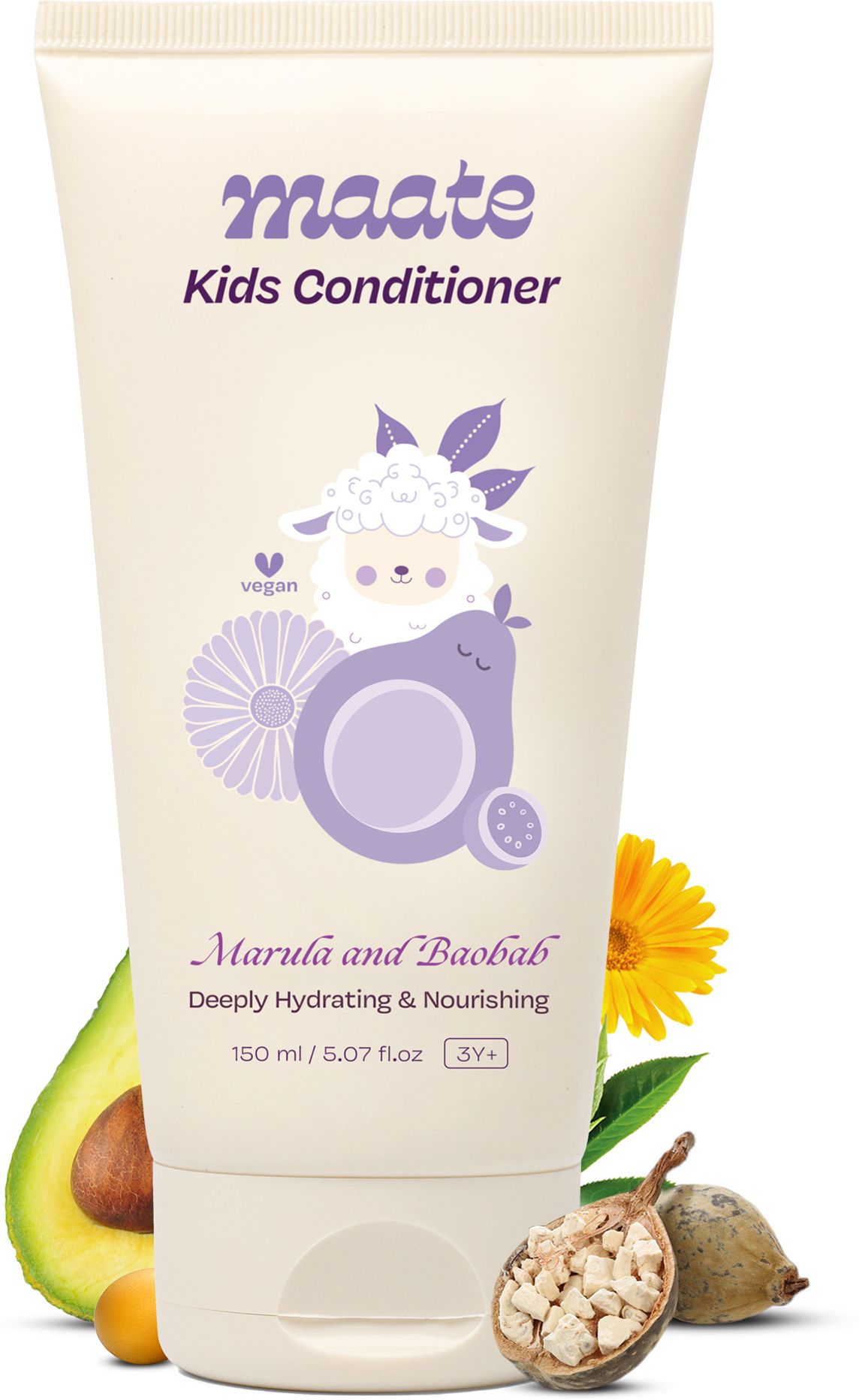 maate Naturally Smooth: Marula & Baobab Kids Conditioner | Vegan | 3 Y+-picture-22