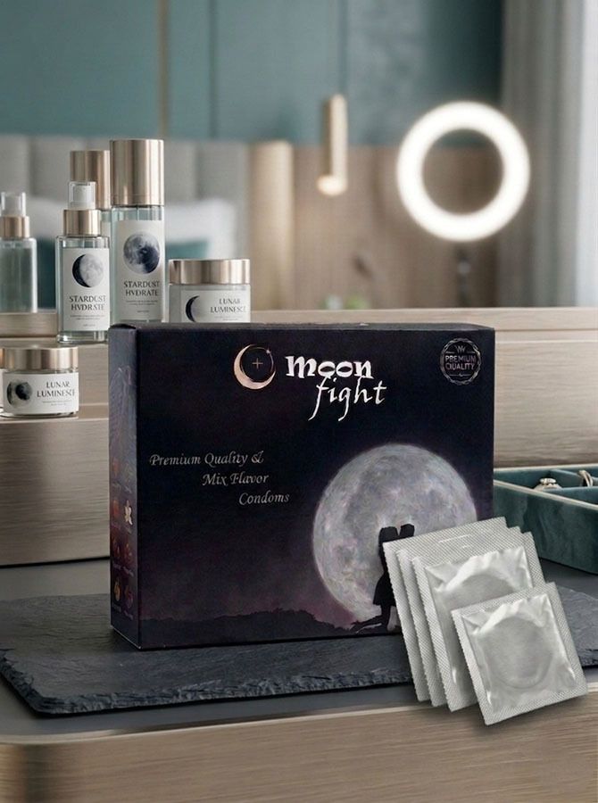 moon fight Non-Flavoured Lubricant Condom, High Dotted Condom pack of 1 Condom-picture-18