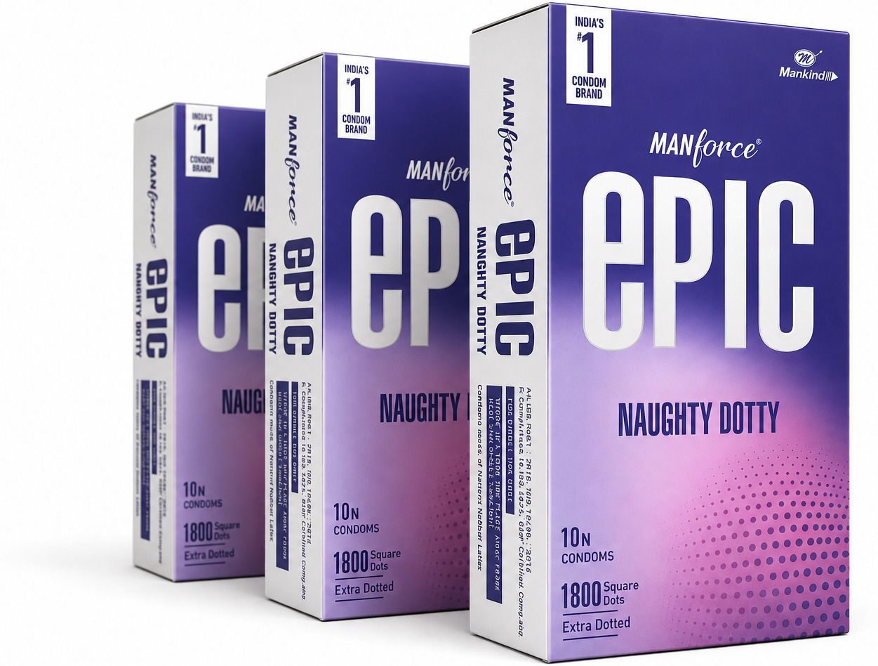 mankind MANFORCE EPIC NAUGHTY DOTTY CONDOM | 1800 SQUARE DOTS | Condom-picture-38