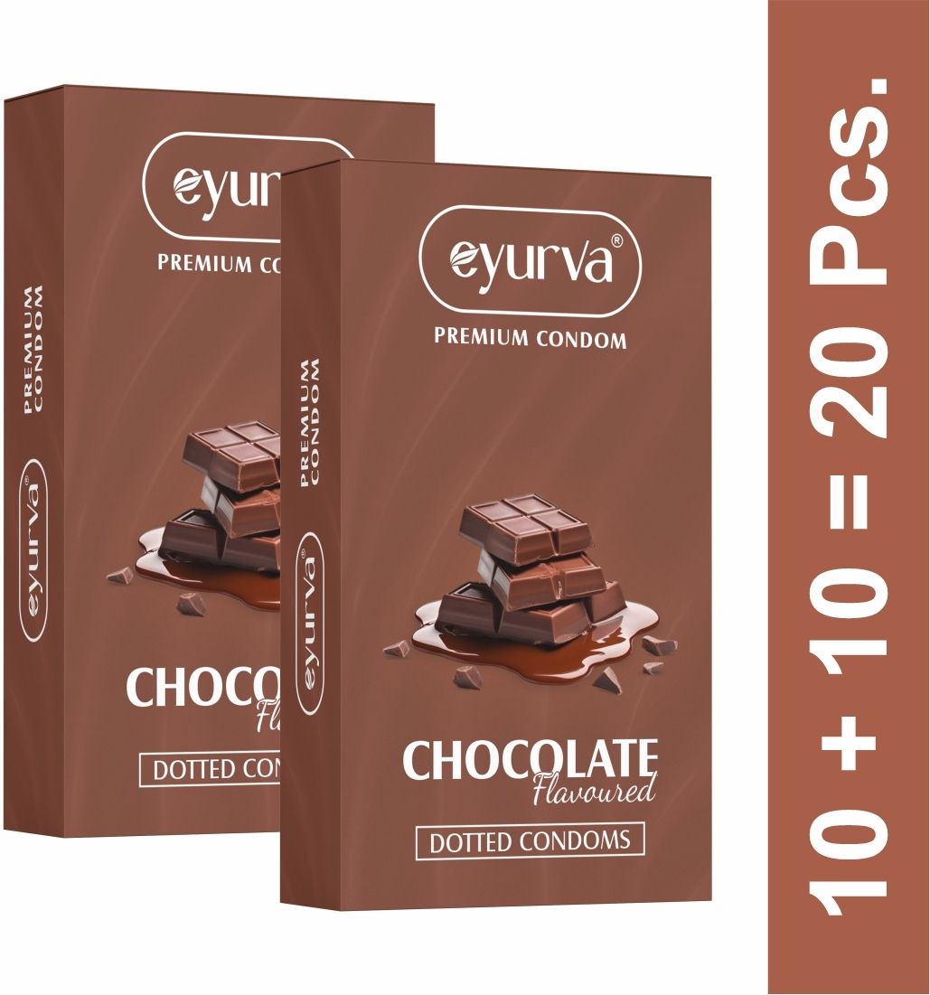eyurva dotted chocolate flavour condoms 20 Pcs. Condom-picture-28
