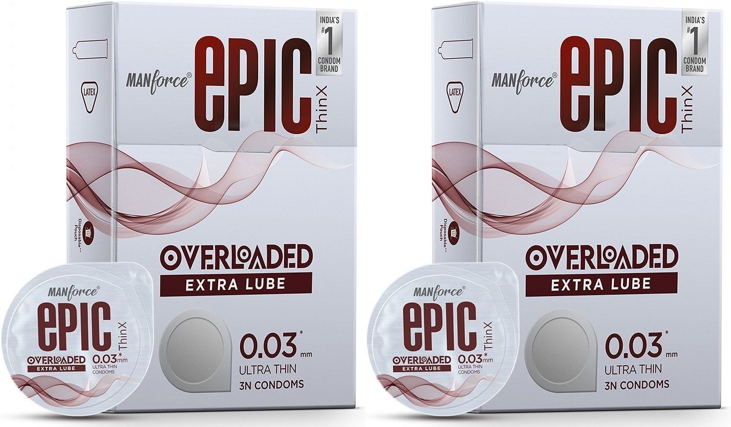manforce Epic ThinX Overloaded | Ultra Thin Extra Lube Condoms | 3 Sheets Each, Pack of 2 Condom-picture-12