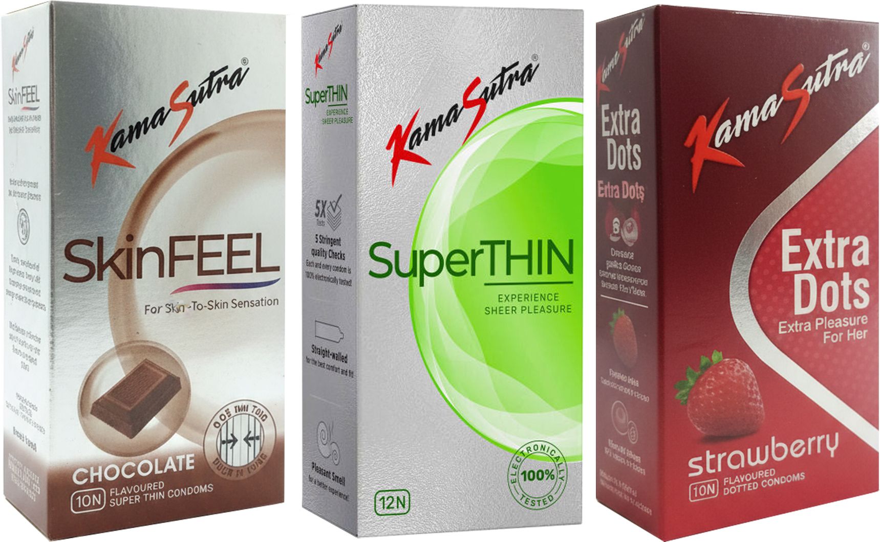 kamasutra SkinFEEL Chocolate, SuperTHIN And Extra Dots Strawberry Condom-picture-39