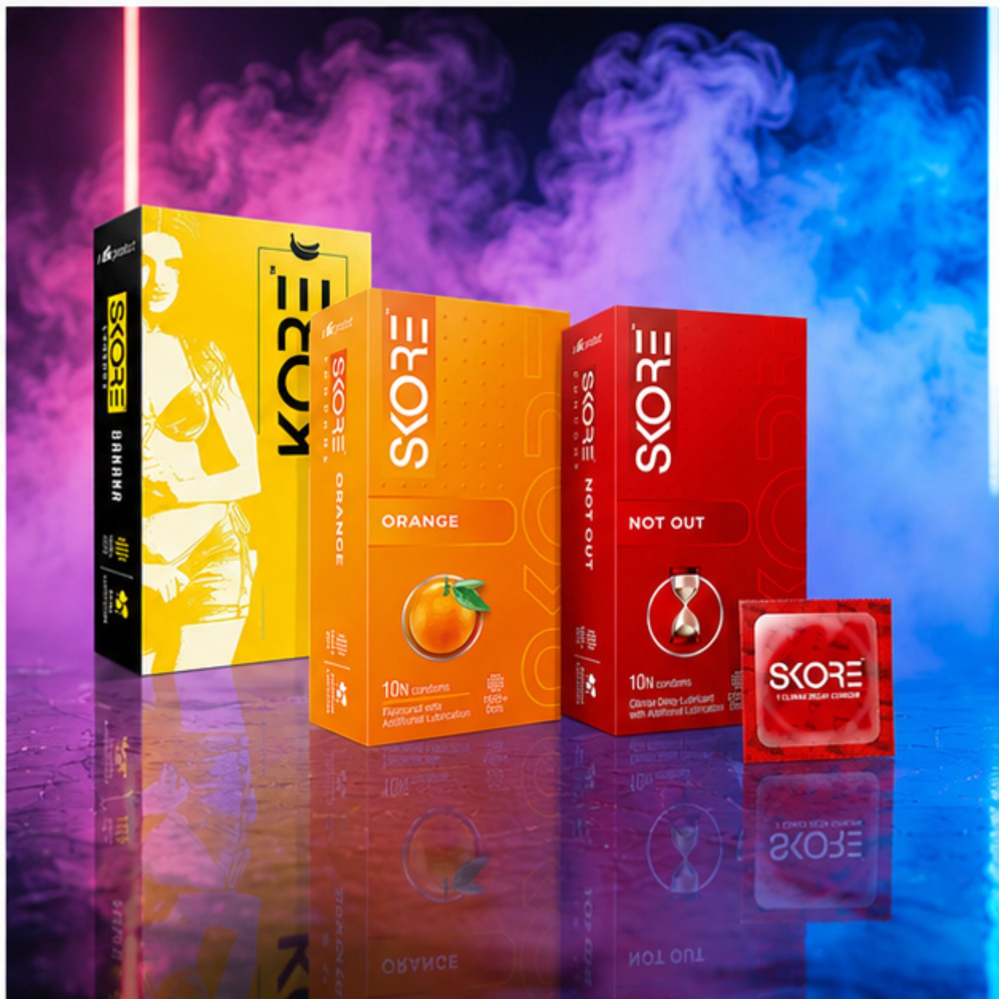 skore Banana Orange Condoms with Climax Delay | Pack of 3 Condom-picture-6