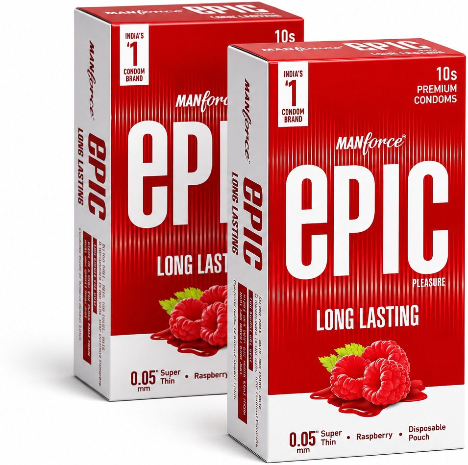 mankind MANFORCE EPIC LONG LASTING RASPBERRY CONDOM | SUPER THIN 0.05mm | 2(20 SHEET) Condom-picture-39