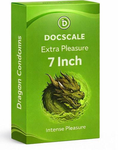 docscale Dragon Ribbed Pleasure Cndm 7 Inch – Comfortable Protection Smooth Condom-picture-10